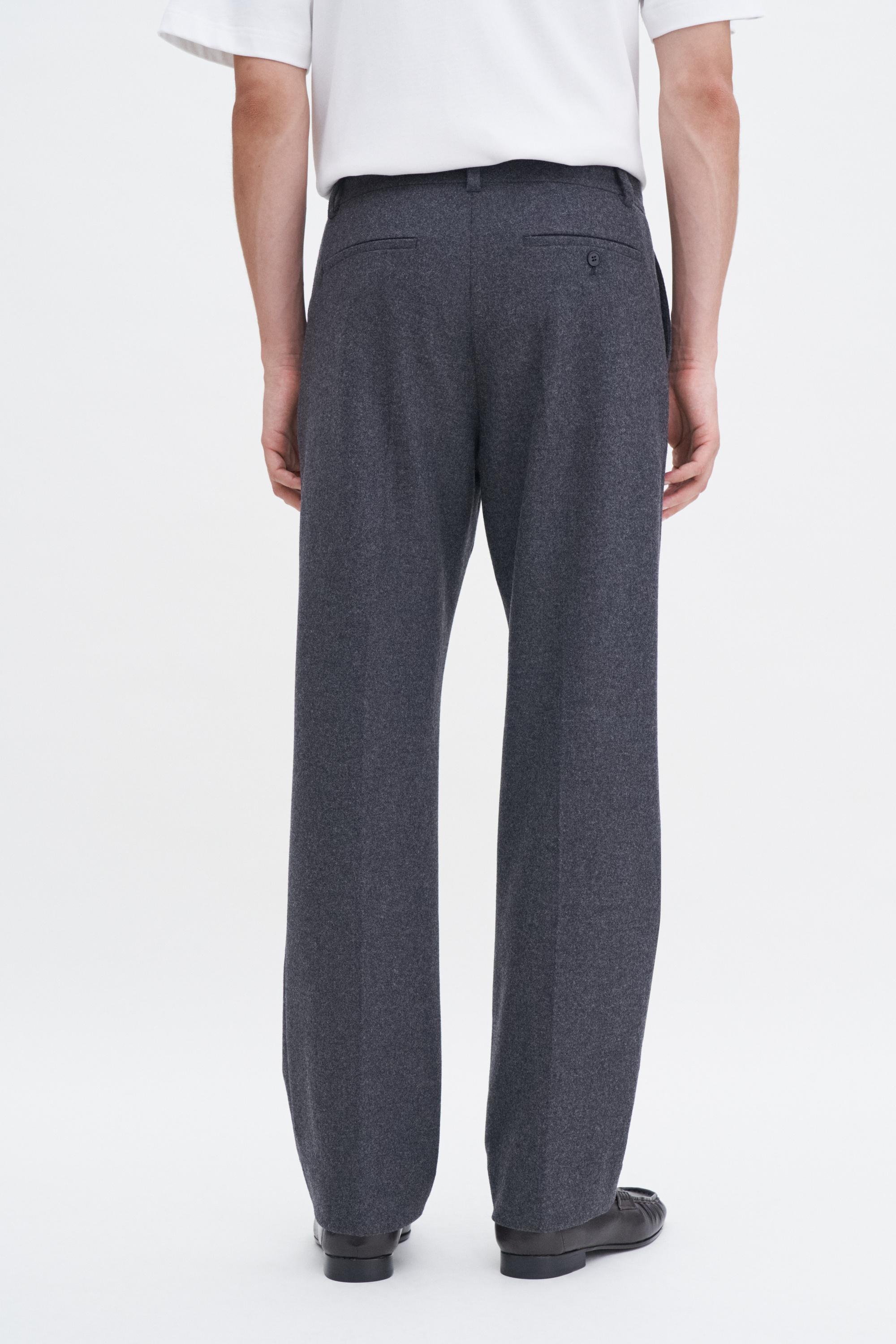 Brushed Wool Tailored Trousers