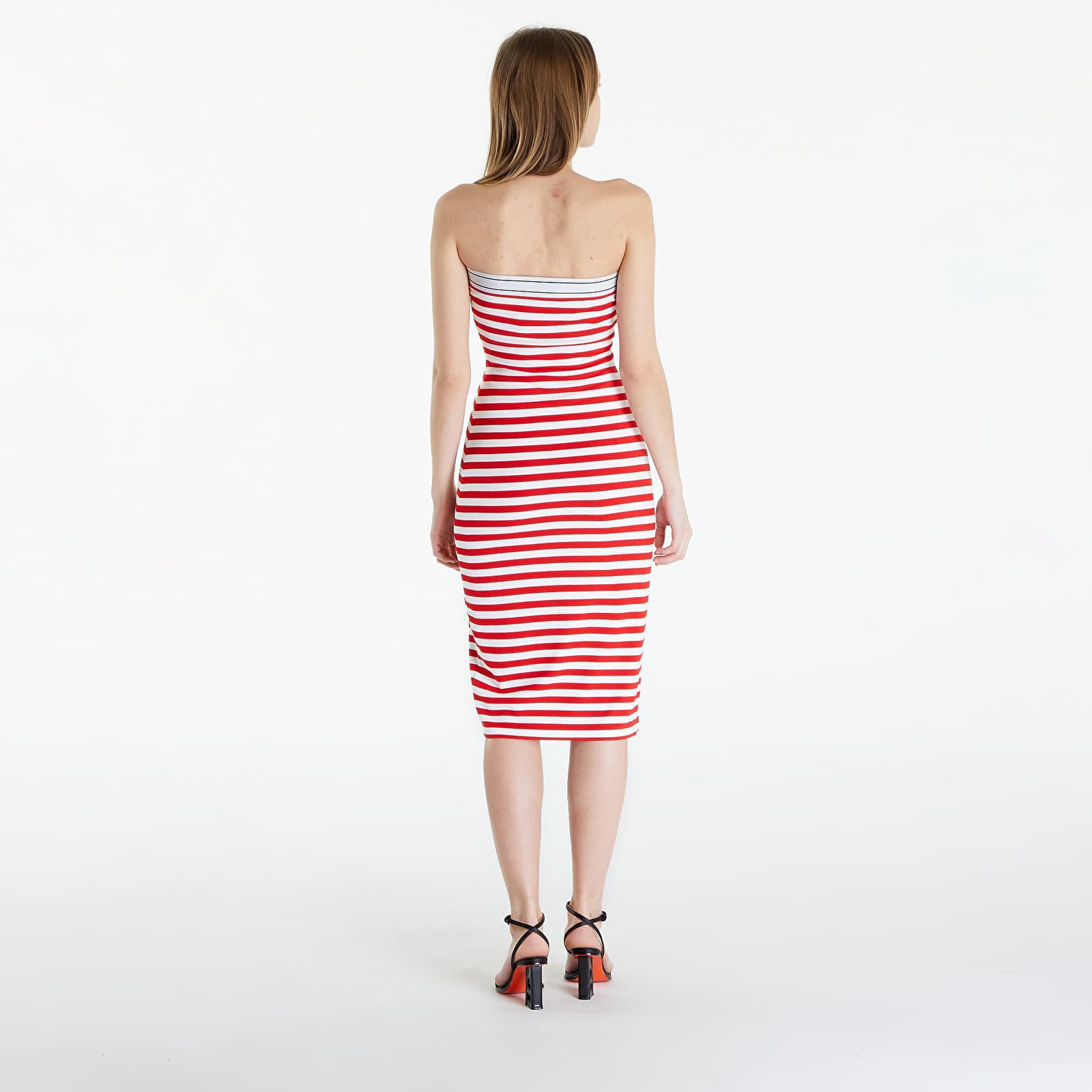 Tommy Jeans Logo Tape Stripe Knee Lenght Tube Dress