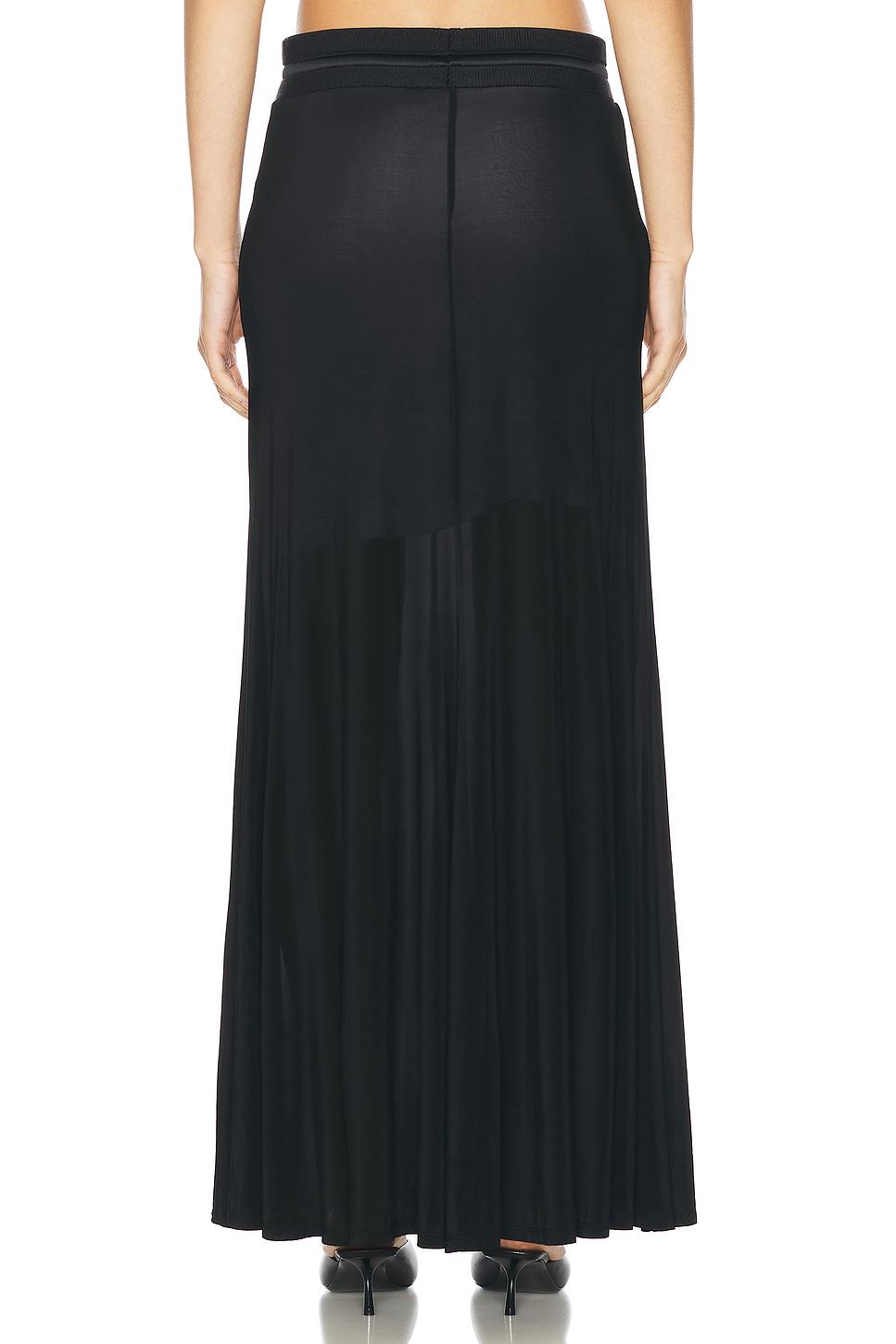 Drawstring Waist Maxi Skirt