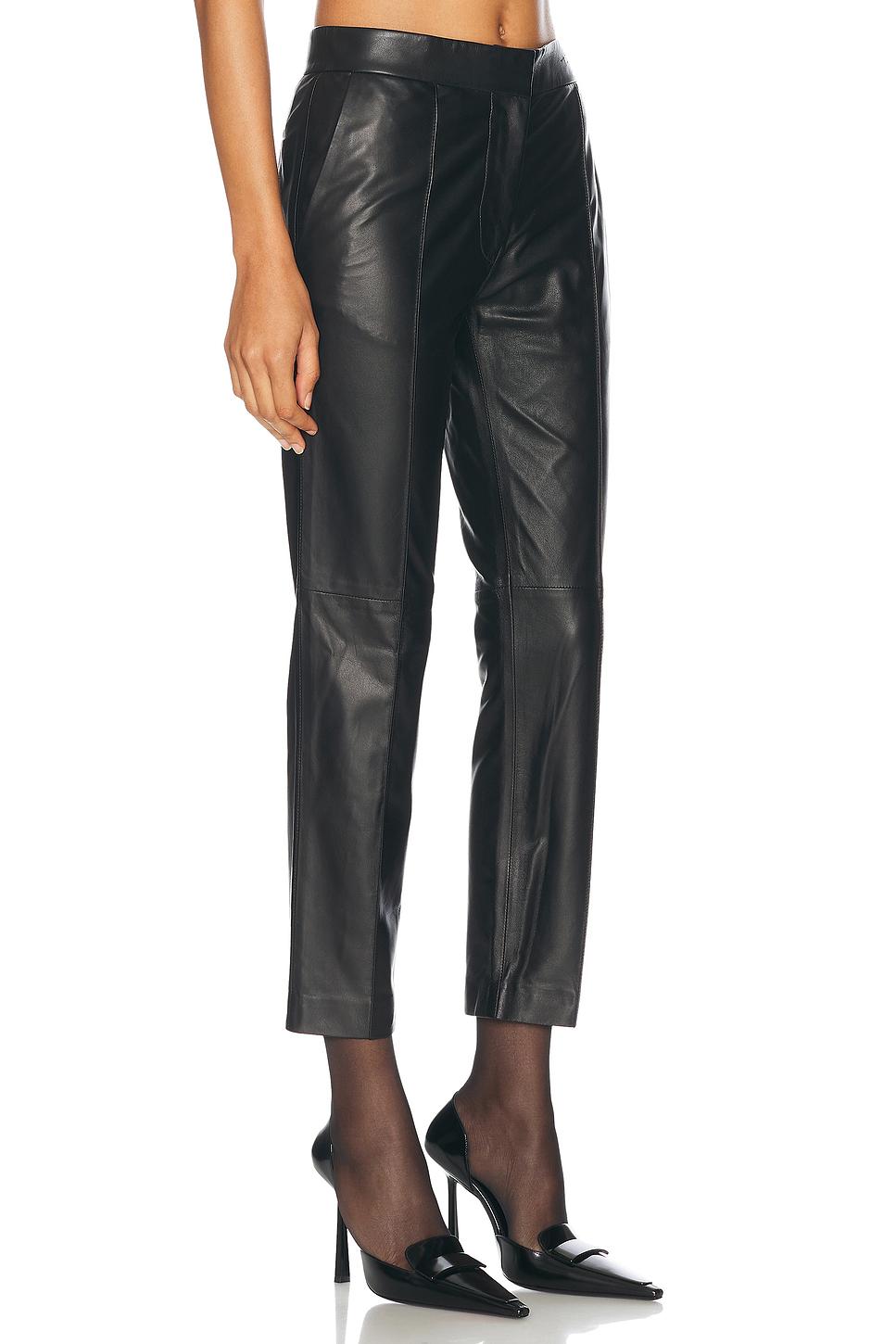 Leather Straight Crop Trouser