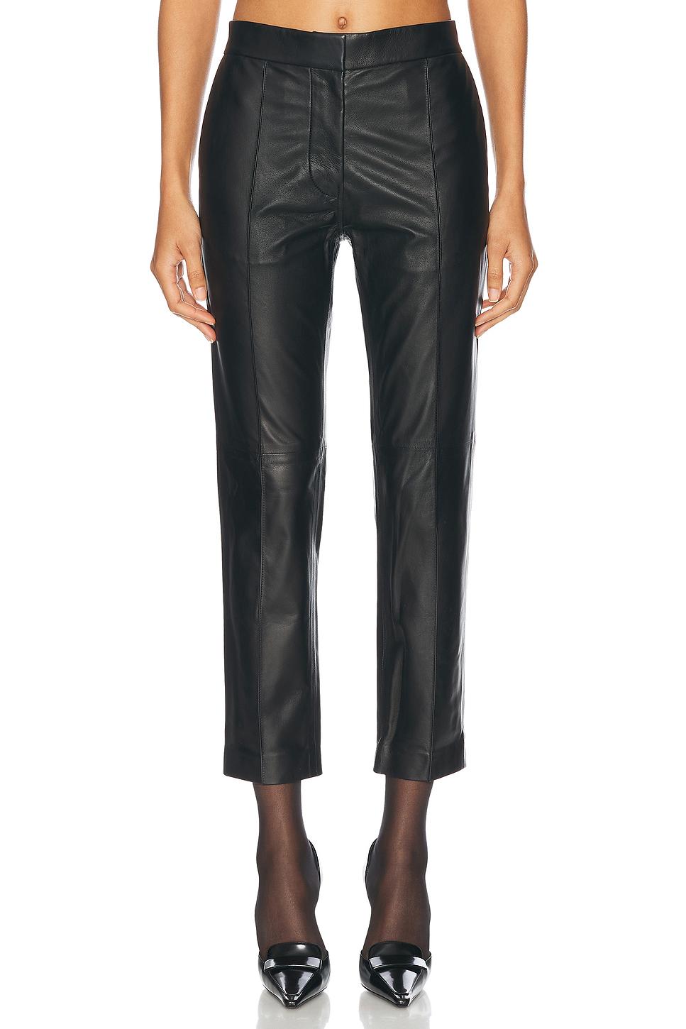 Leather Straight Crop Trouser