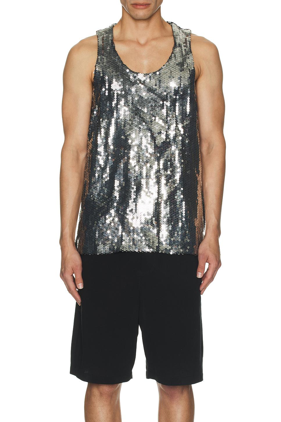 Sequin Georgette Tank