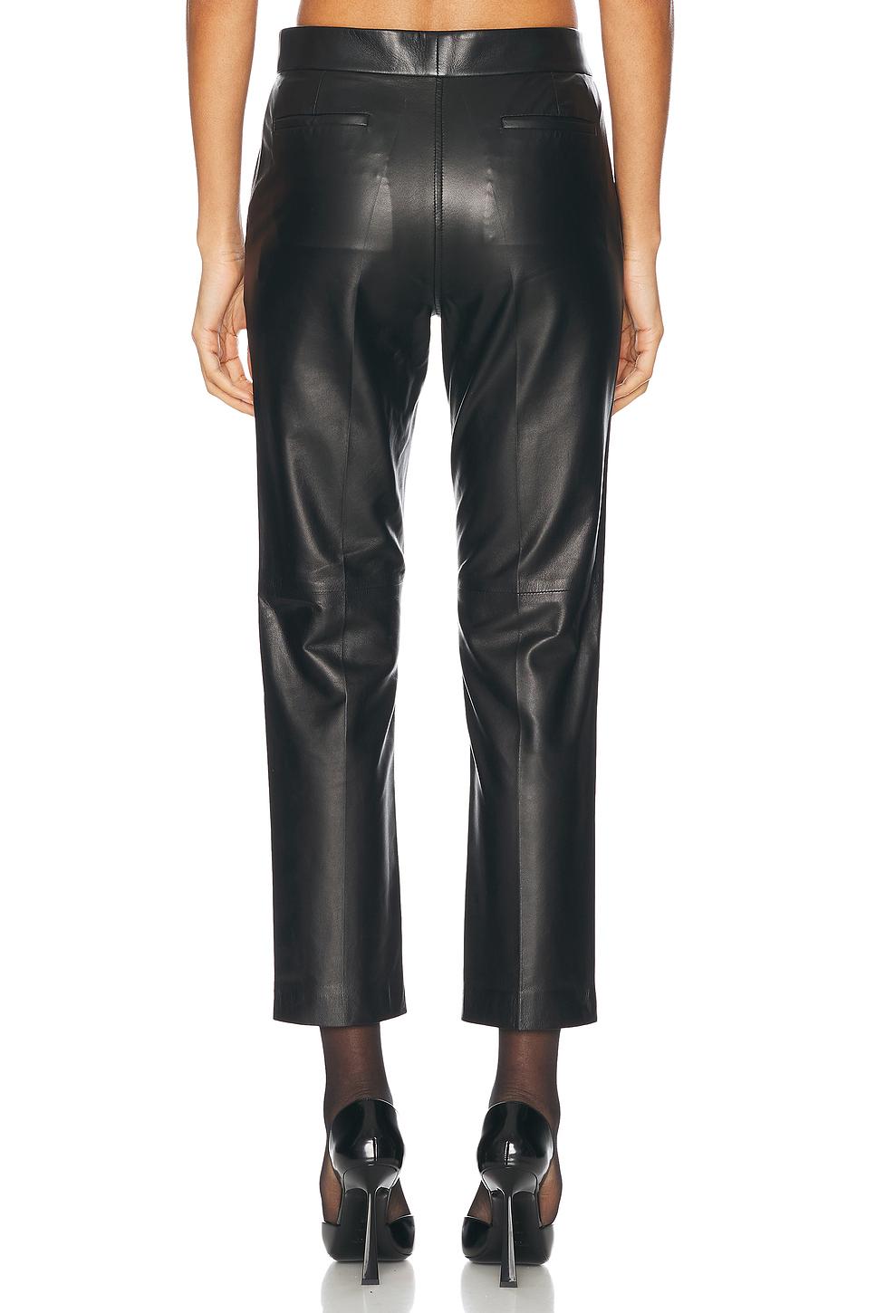 Leather Straight Crop Trouser