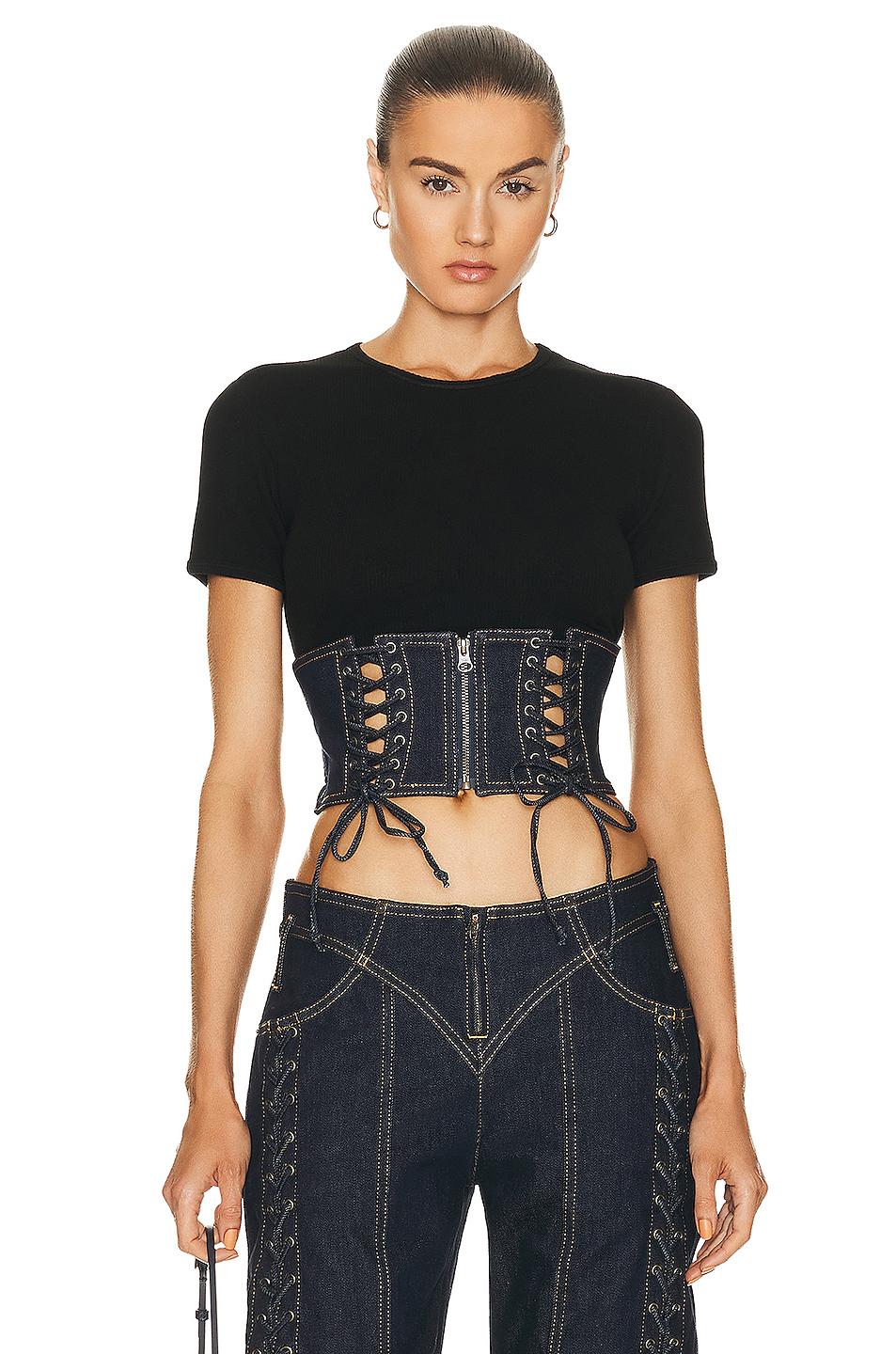 Laced Denim Waist Corset