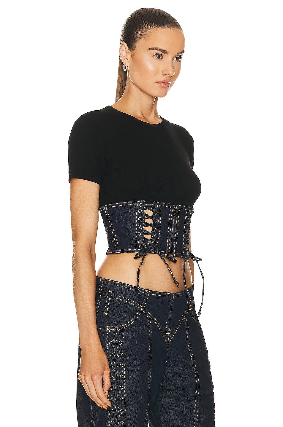 Laced Denim Waist Corset