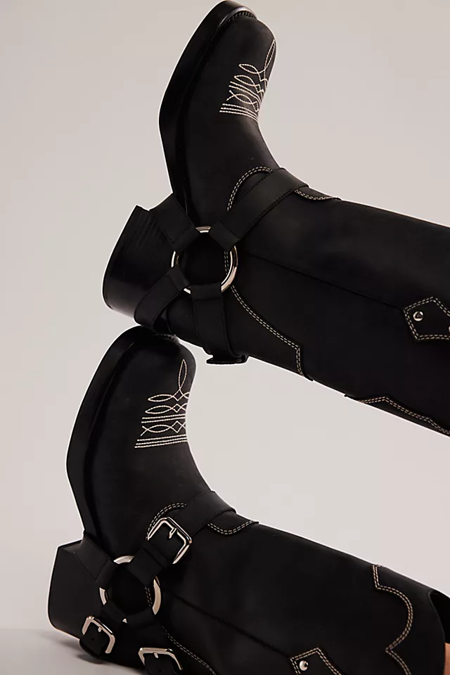 Jeffrey Campbell x FP x Understated Leather Motoboy Boots