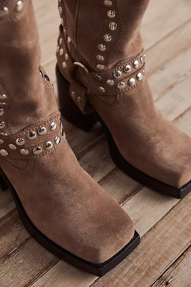 Gretchen Studded Square Toe Boots