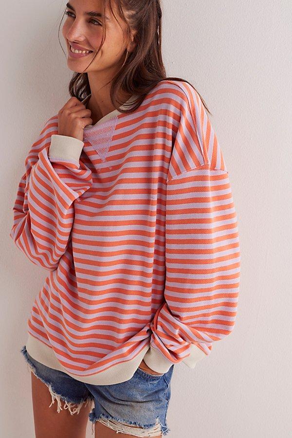 Classic Striped Oversized Crewneck