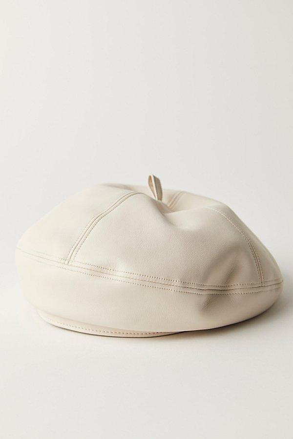 Ginger Vegan Leather Beret