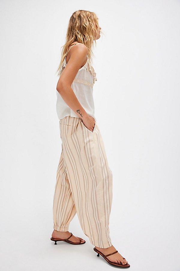 To The Sky Striped Parachute Pants