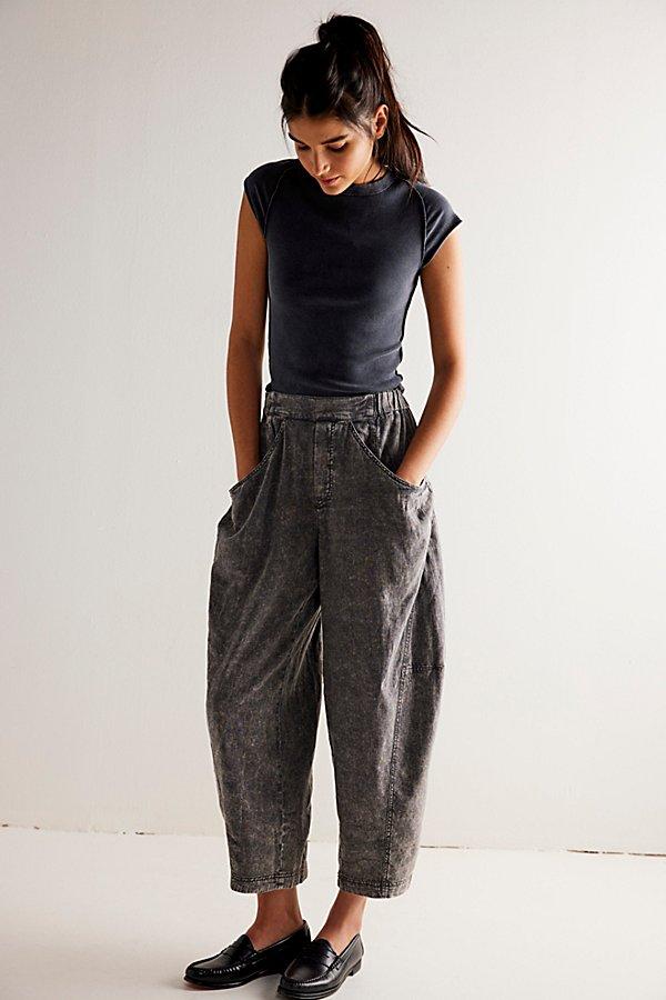 High Road Washed Pull-On Barrel Pants