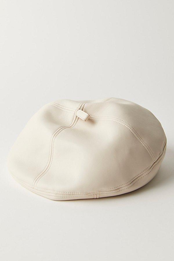 Ginger Vegan Leather Beret