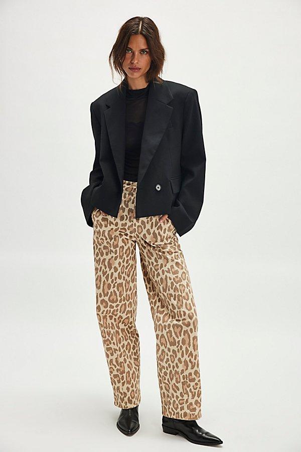 We The Free Jordy Leopard High-Rise Straight Pants