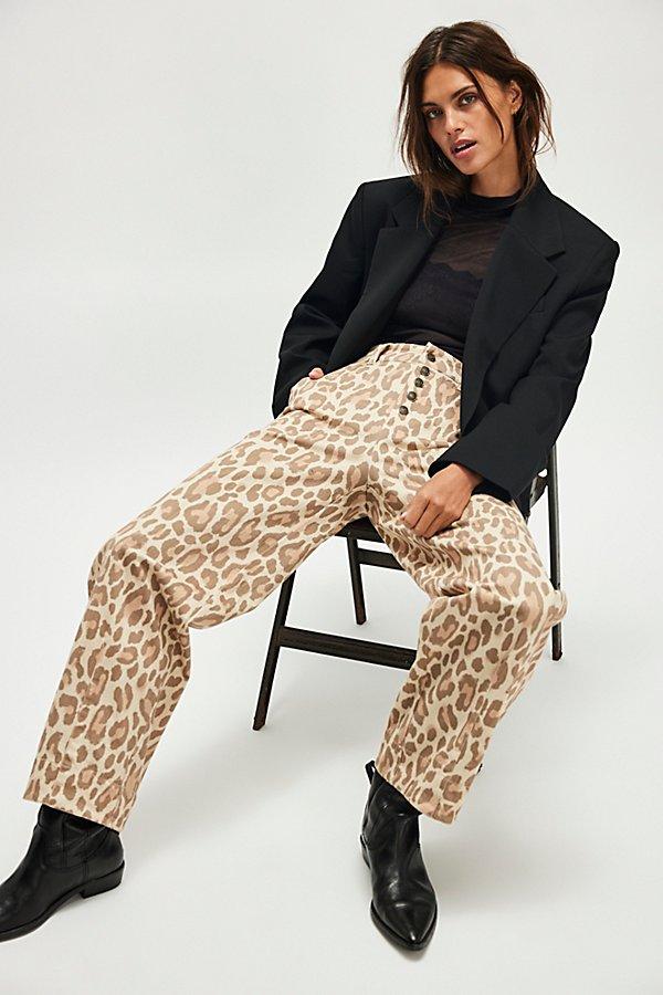 We The Free Jordy Leopard High-Rise Straight Pants