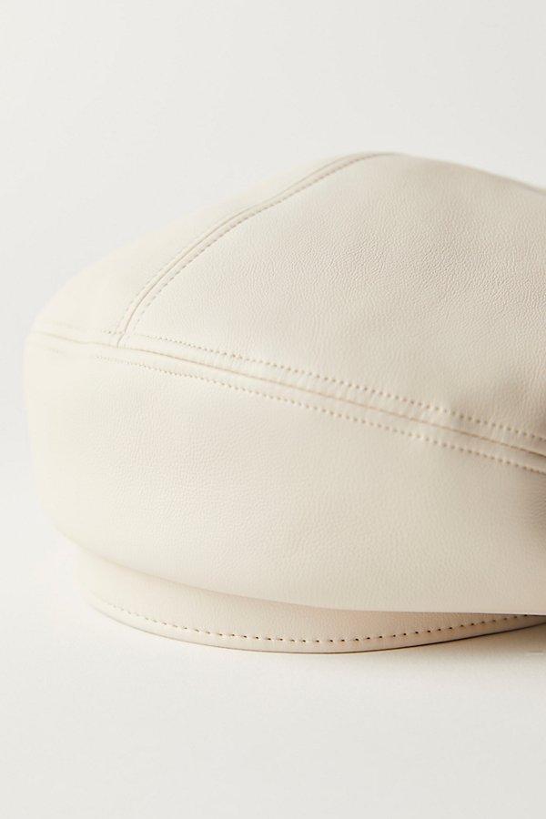 Ginger Vegan Leather Beret