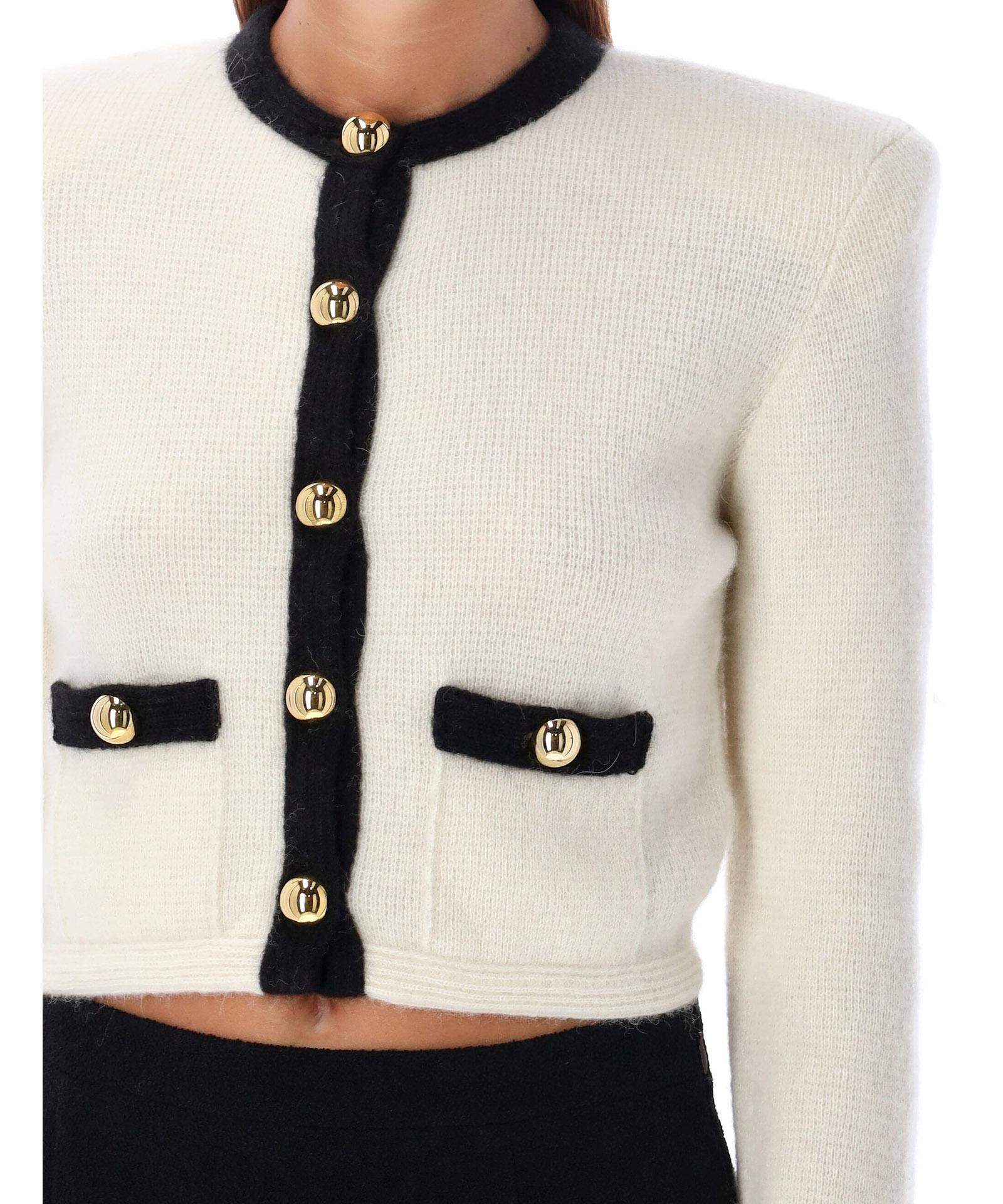 Alessandra Rich Gold Button Cardigan