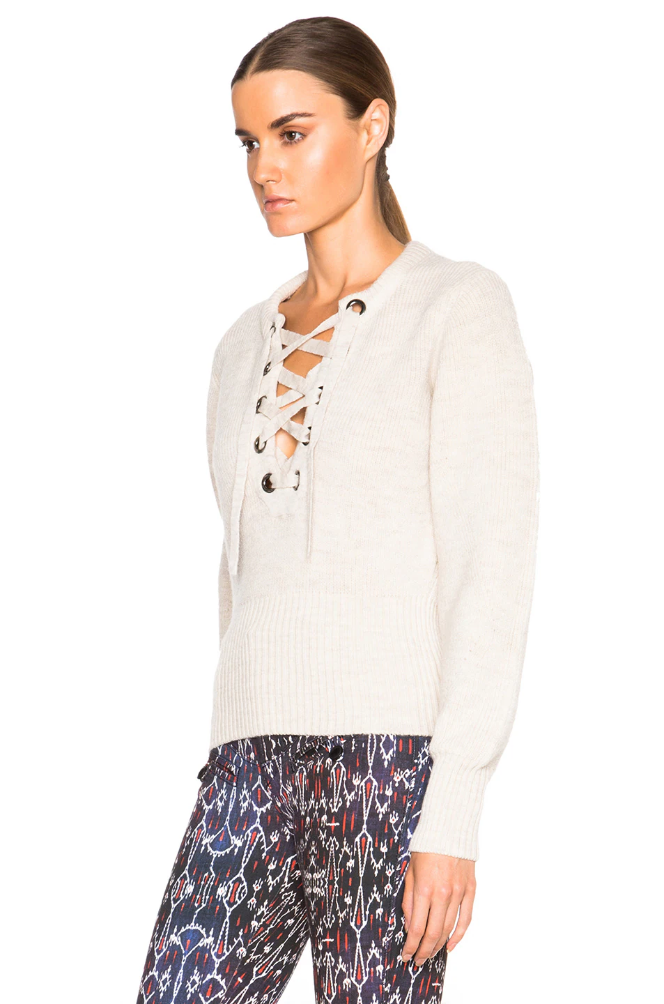 Charley Lace Up Sweater