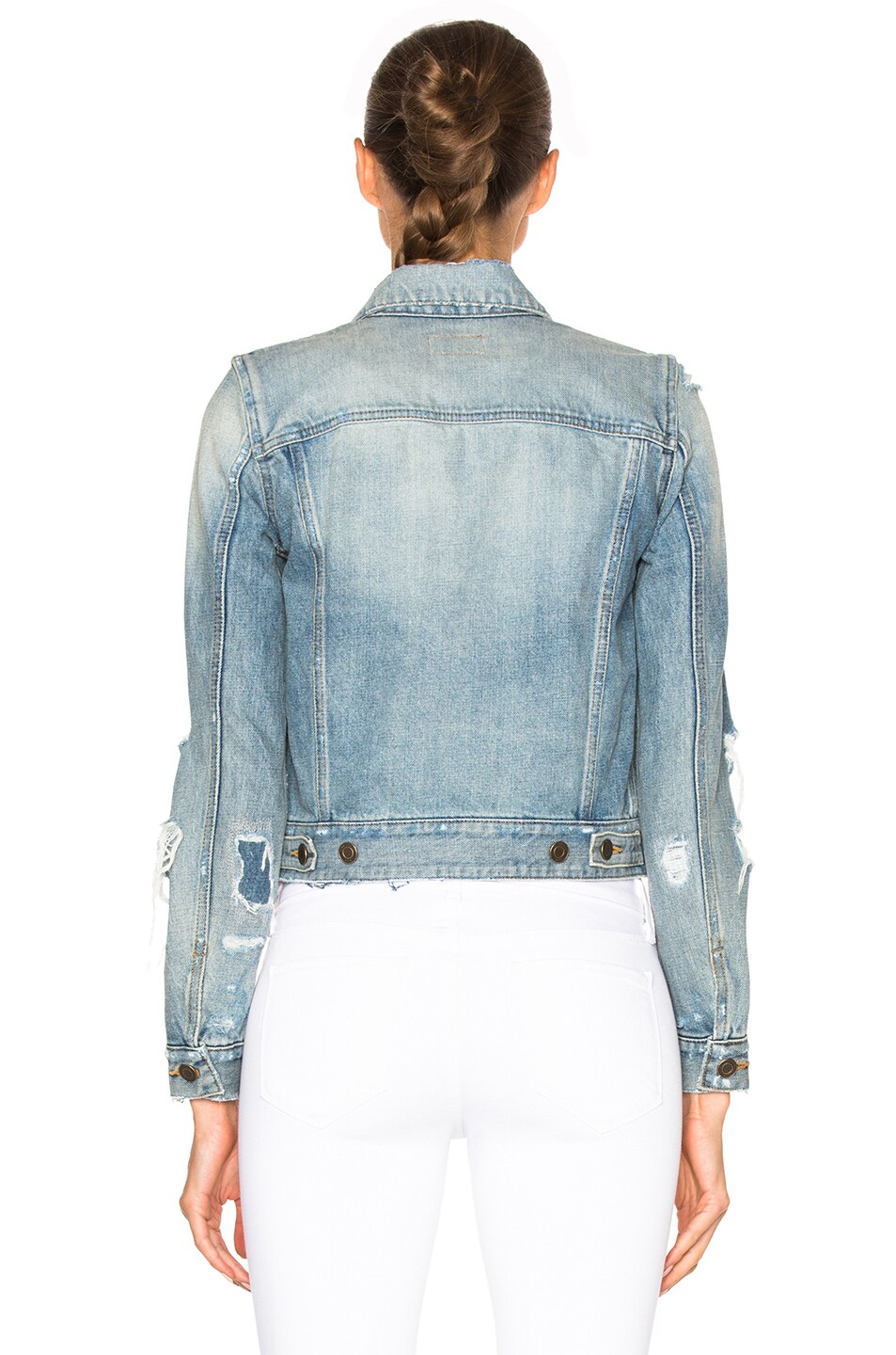 Oversize Shredded Denim Jacket