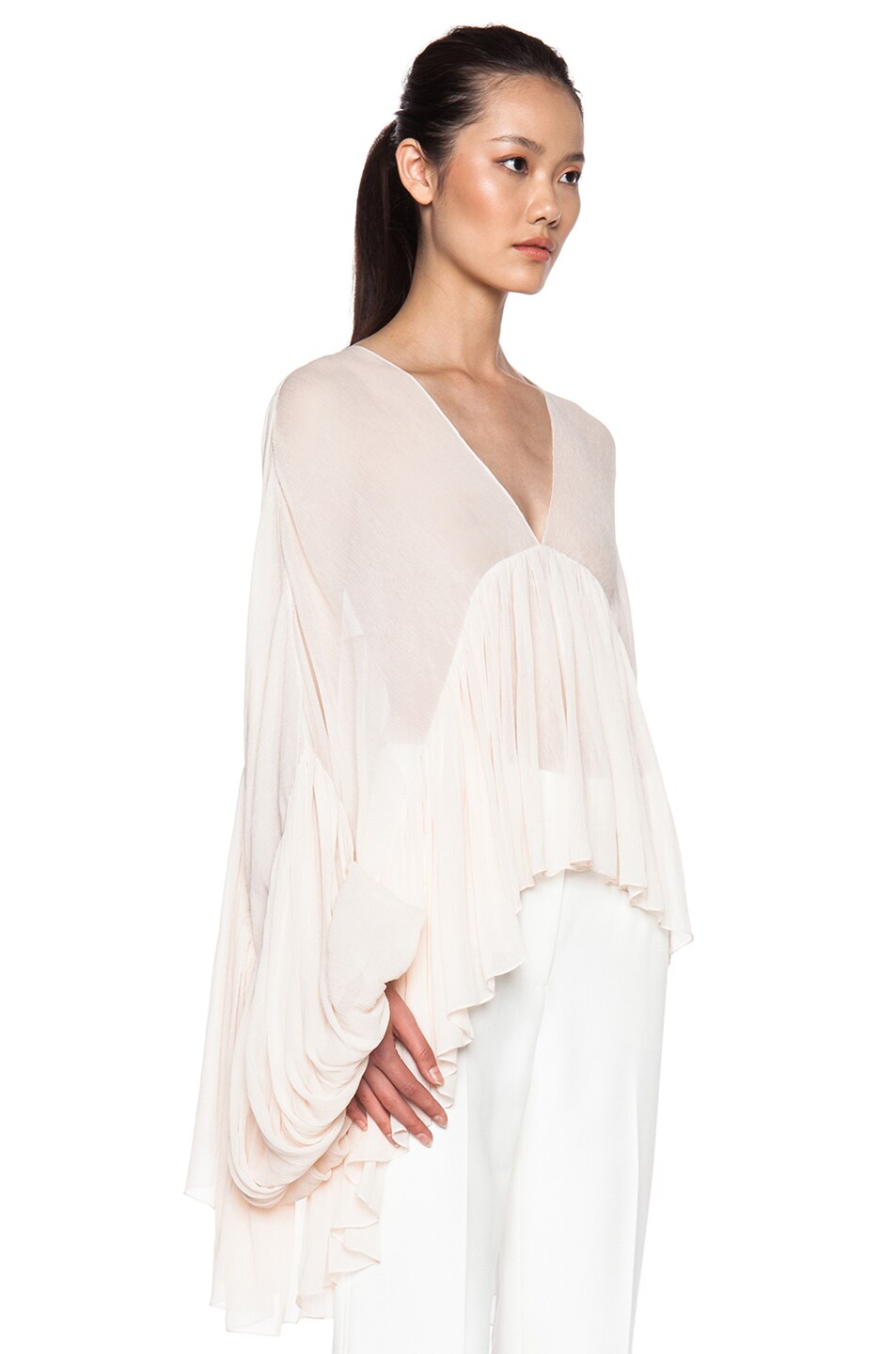 Silk Crepon Asymmetric Top