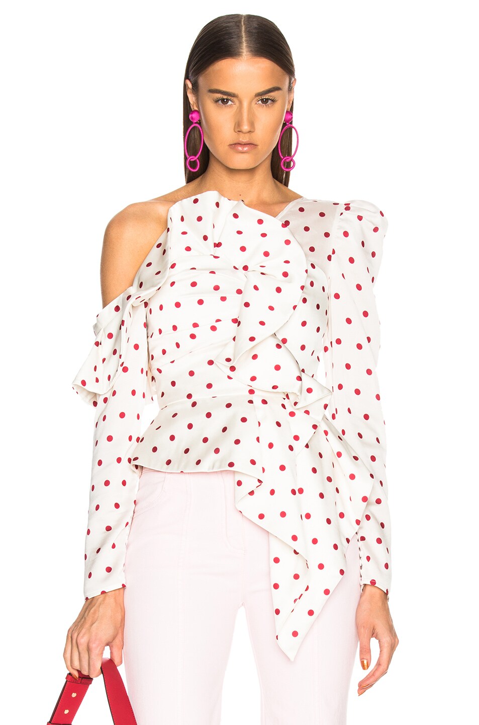 Polka Dot Frill Top