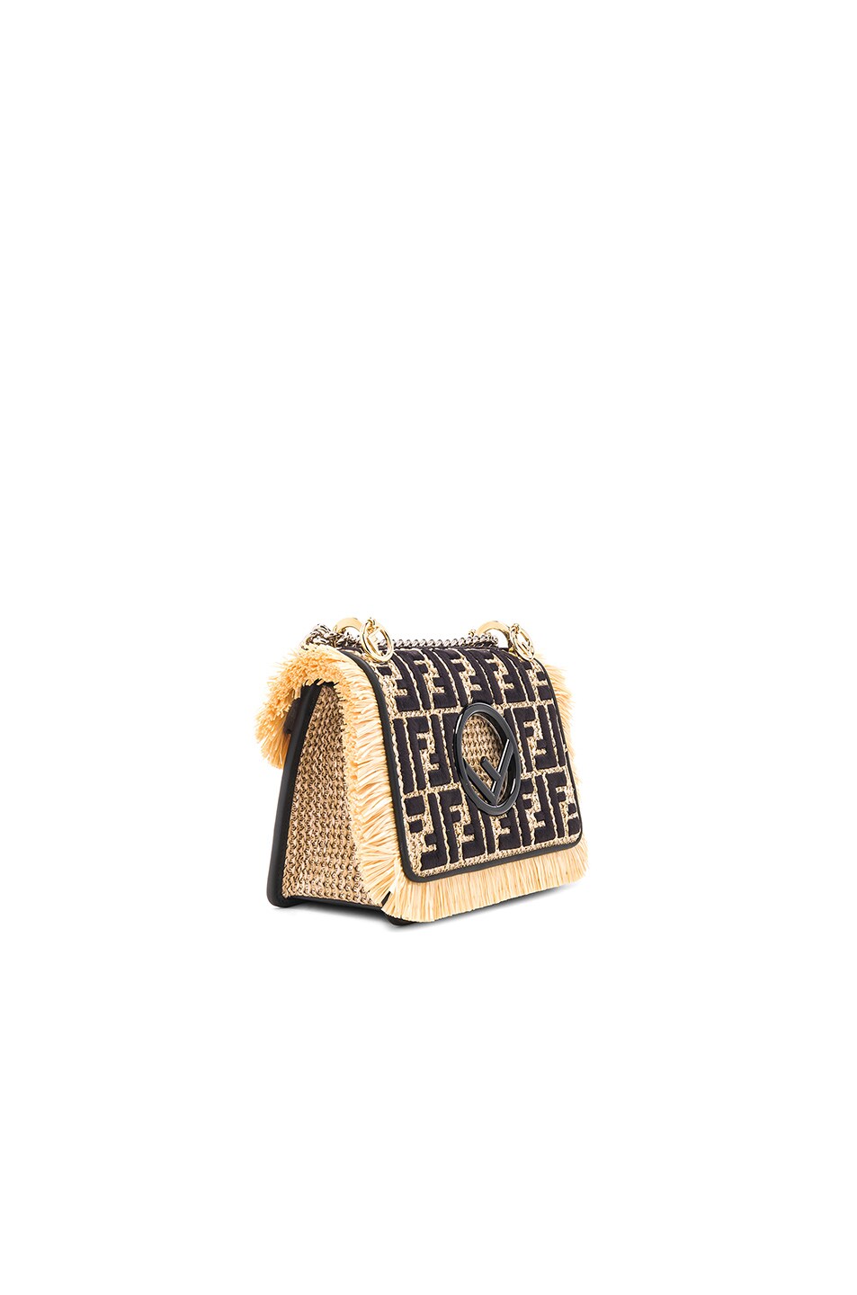 Small Raffia Trim Logo Embroidered Kan I Logo