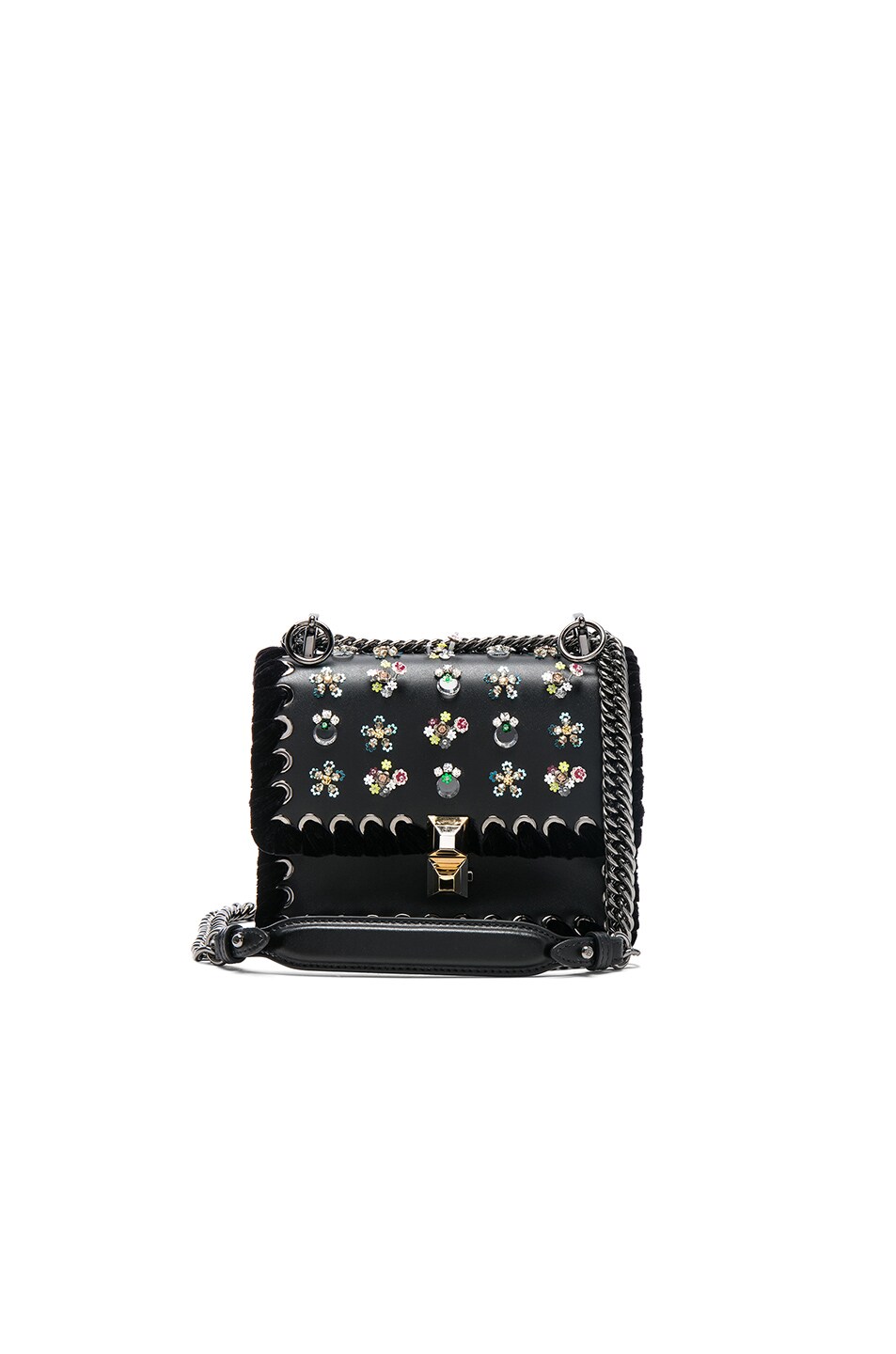 Flower Embellished Small Kan I Bag