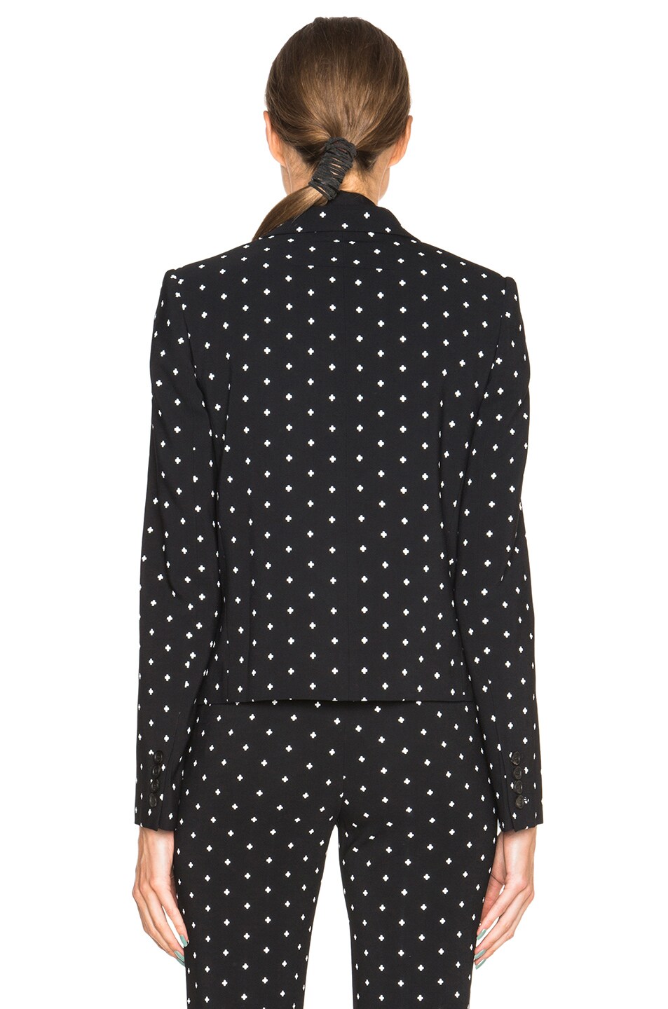 Crosses Print Cady Cropped Blazer