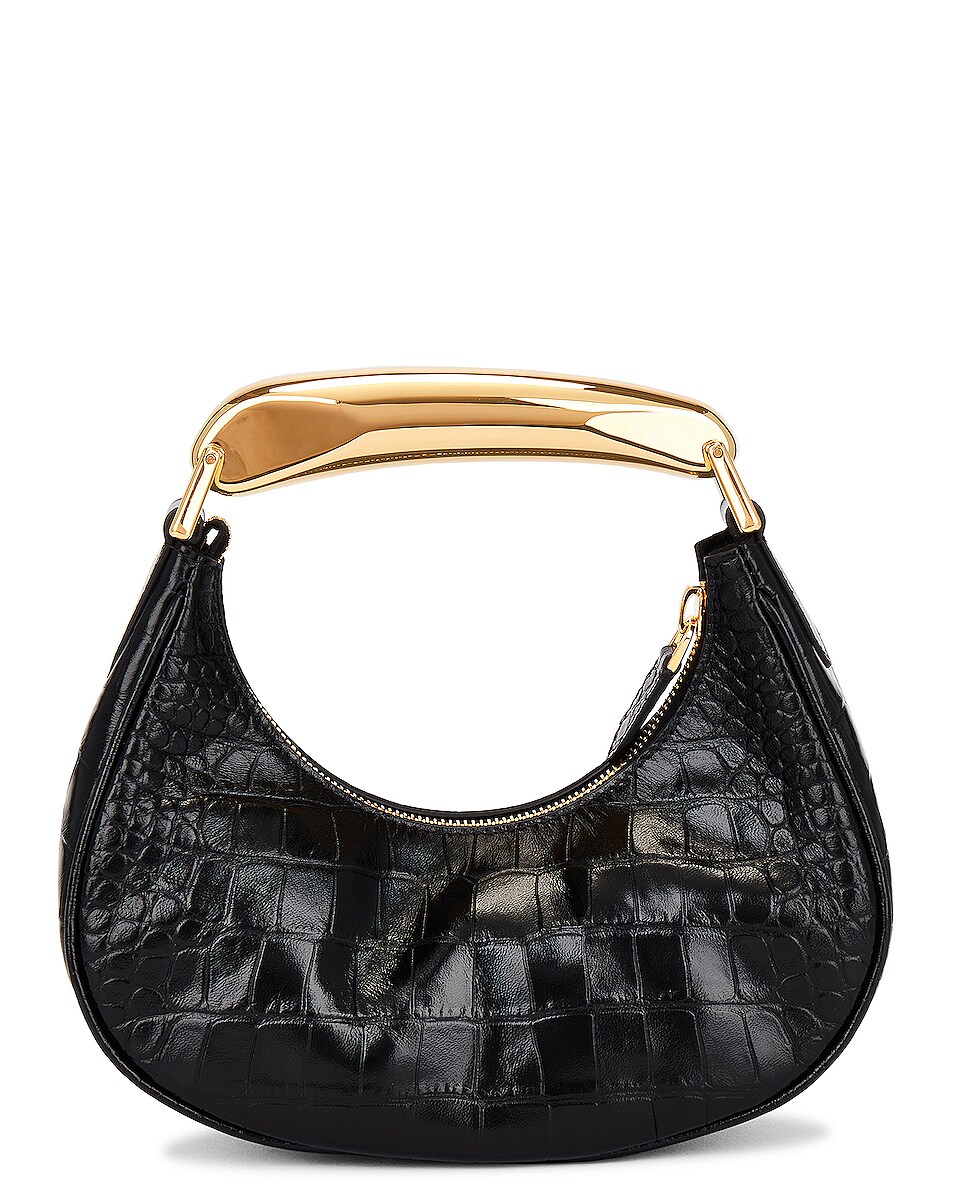 Stamped Croc Bianca Mini Hobo Bag