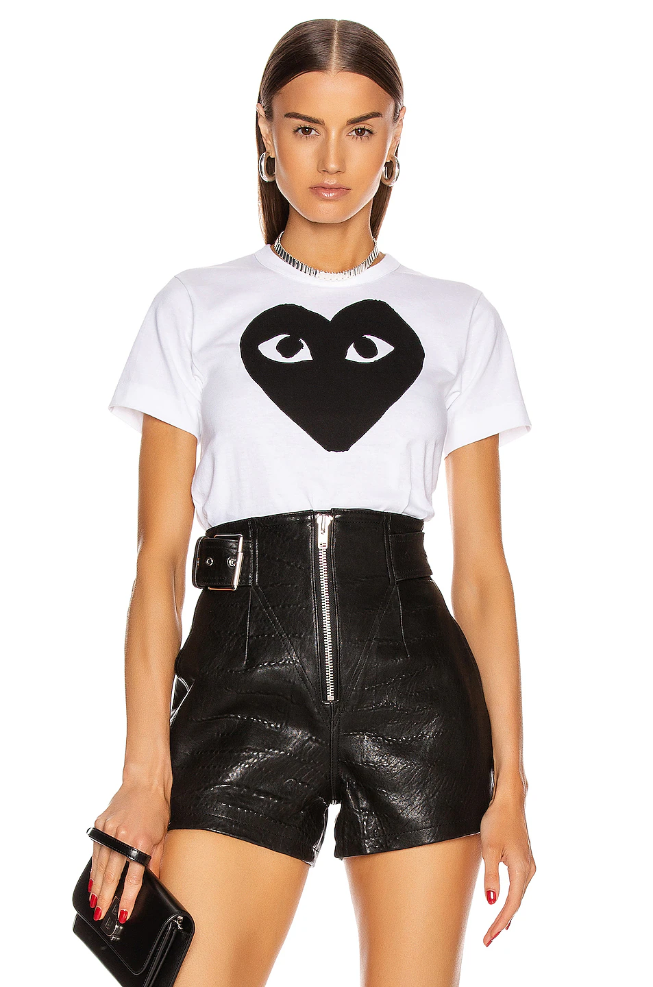 Cotton Black Heart Emblem Tee