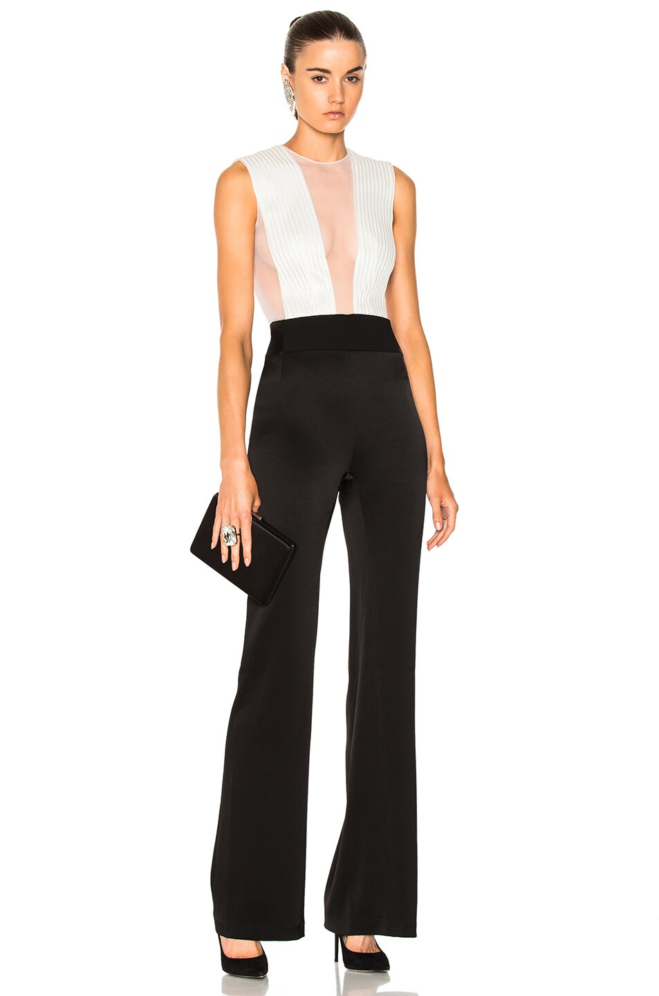 Tuxedo Plunge Jumpsuit