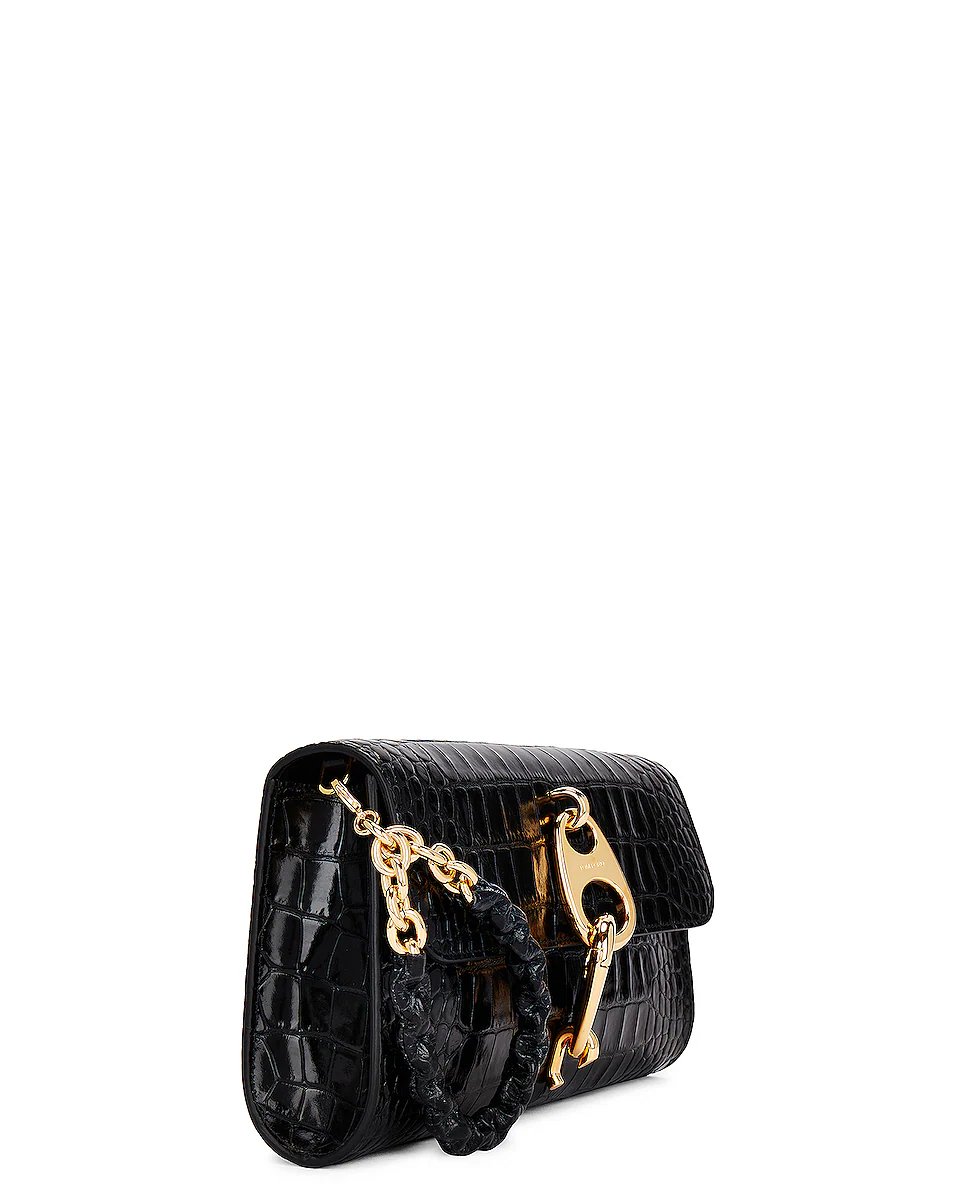 Stamped Croc Carine Wristlet Clutch