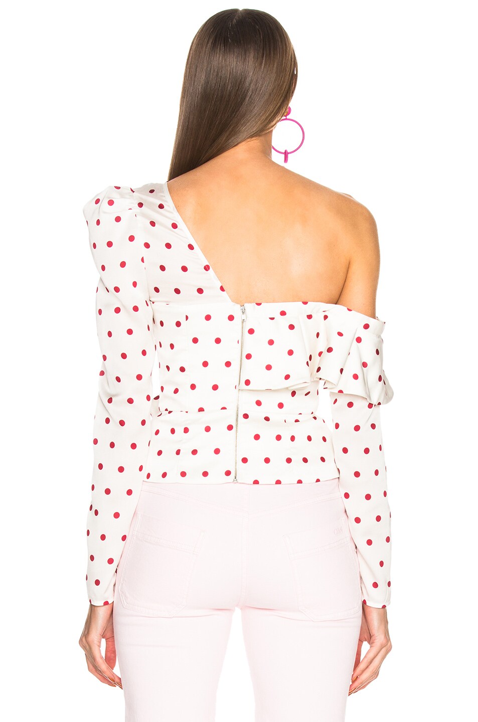 Polka Dot Frill Top