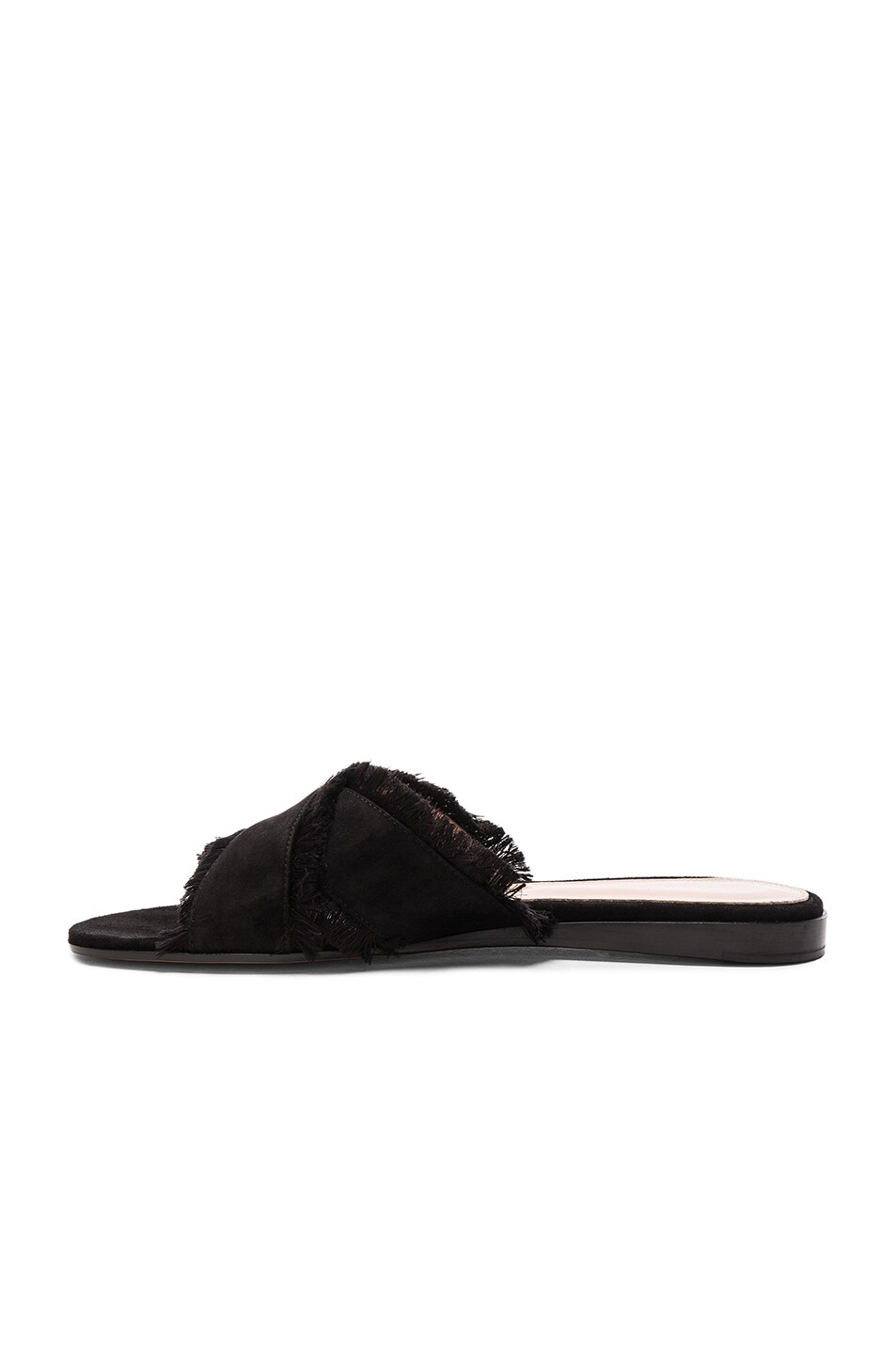 Suede & Satin Barth Flat Sandals