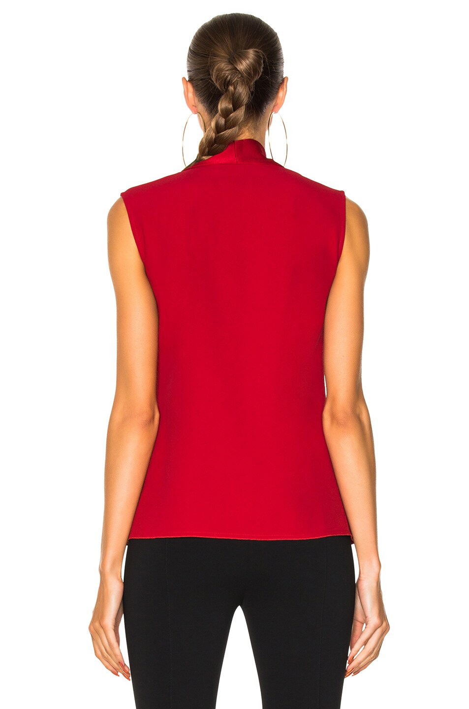 Satin Back Crepe Sleeveless Blouse