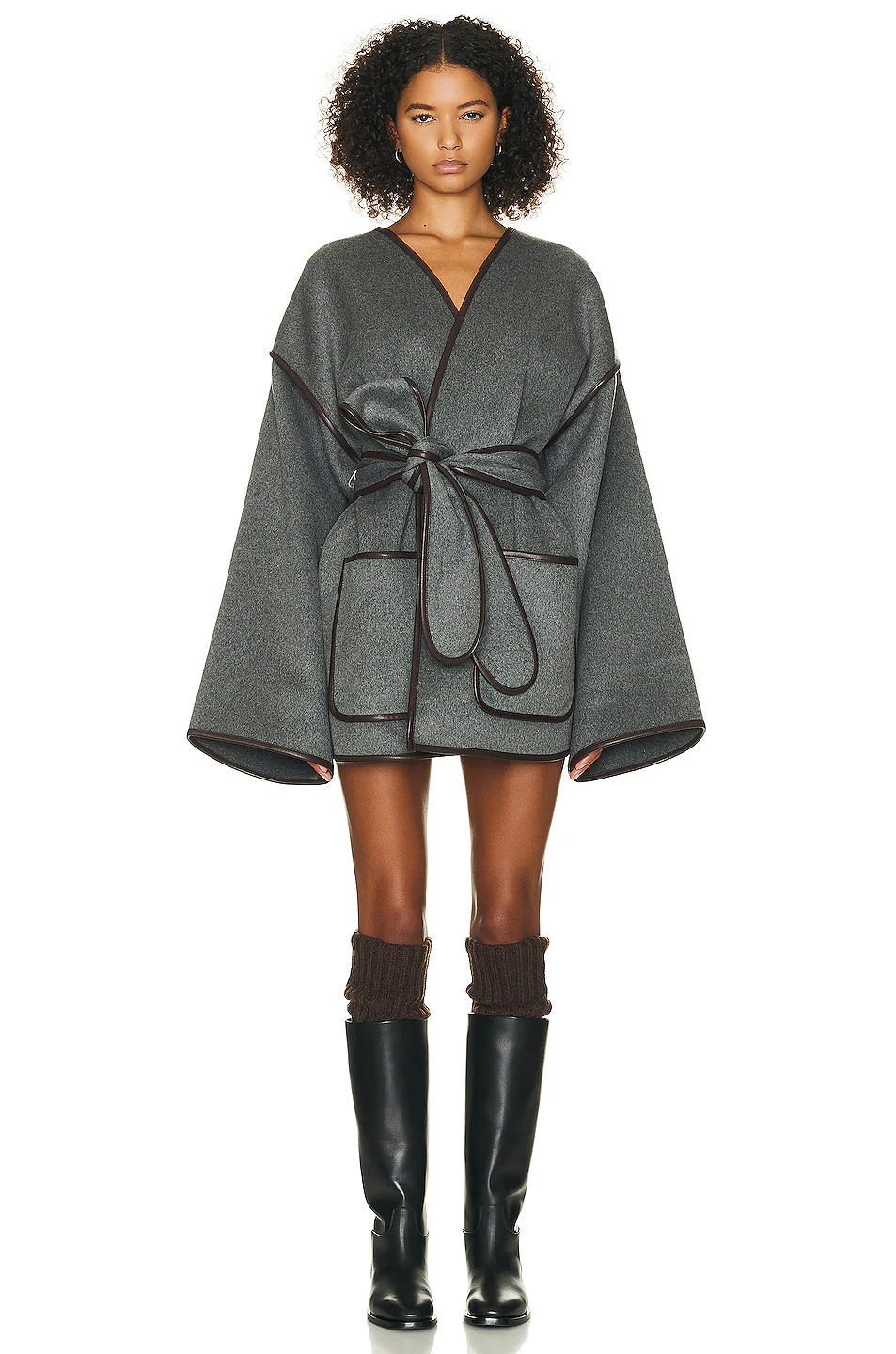 Wool Blend Blanket Coat