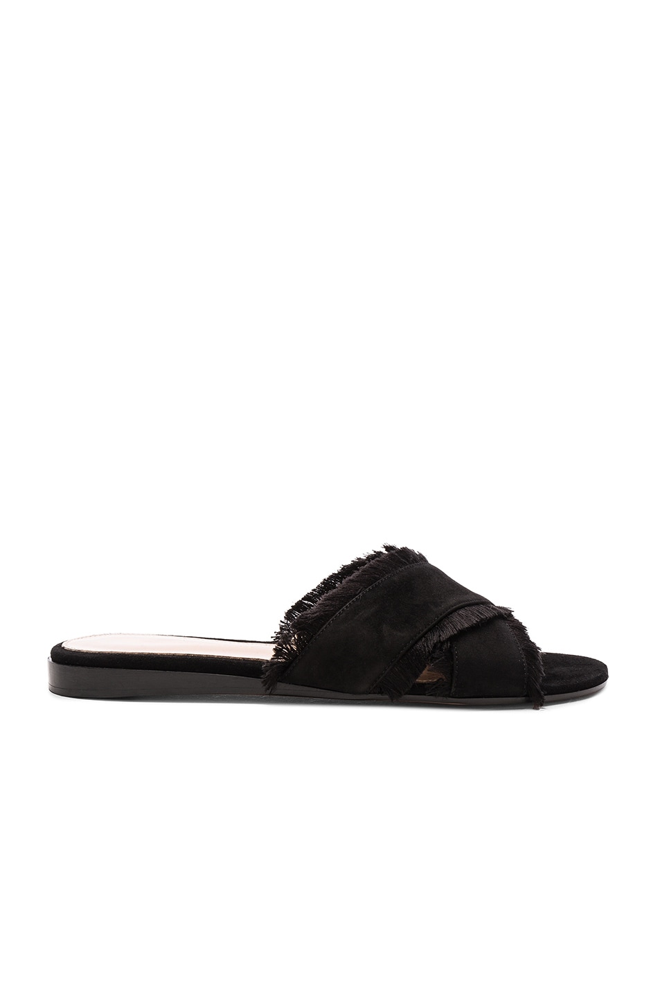 Suede & Satin Barth Flat Sandals