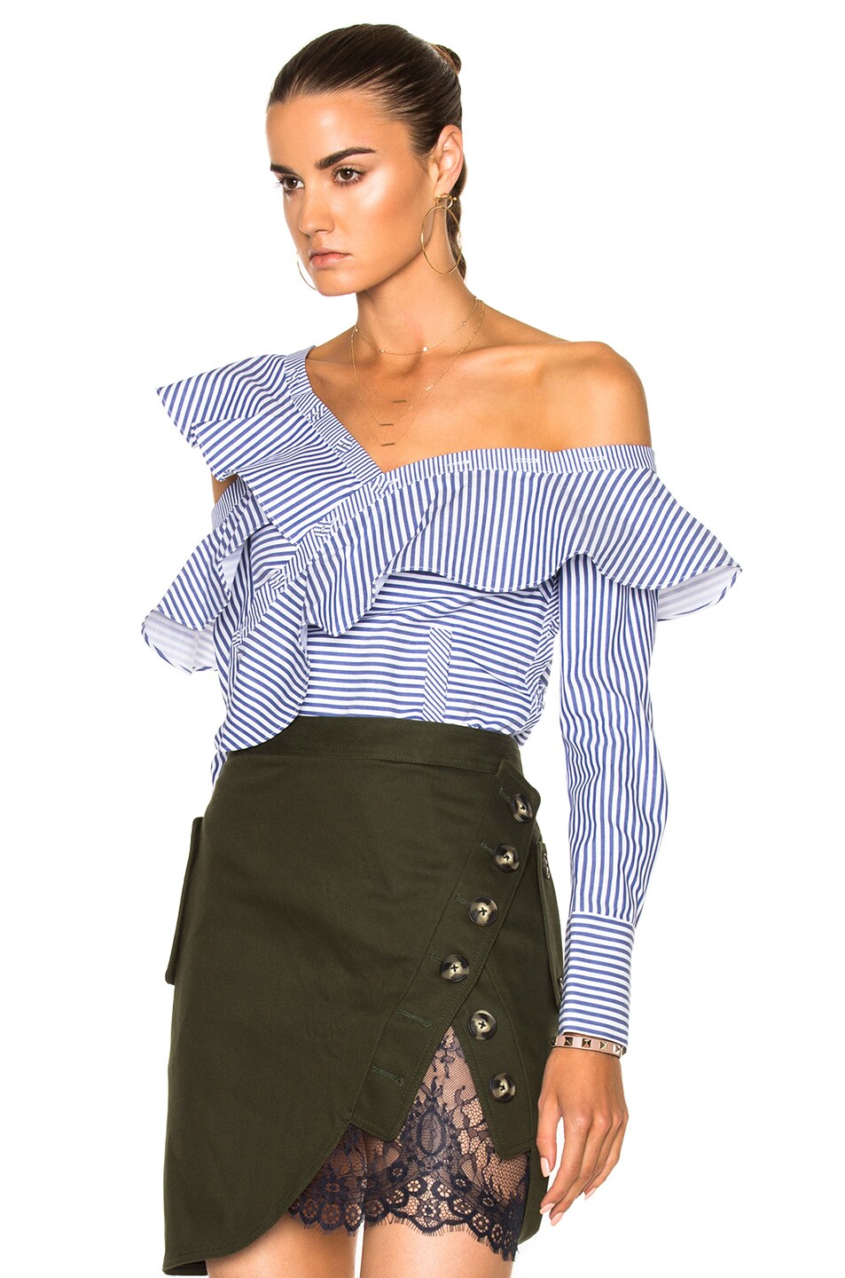 Striped Frill Shirt