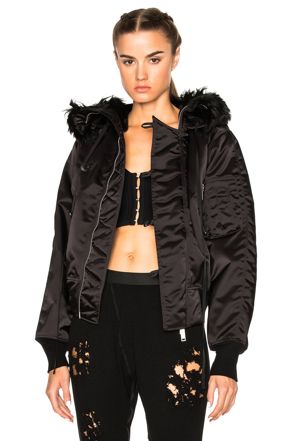 Bomber Fur Hooded Jacket