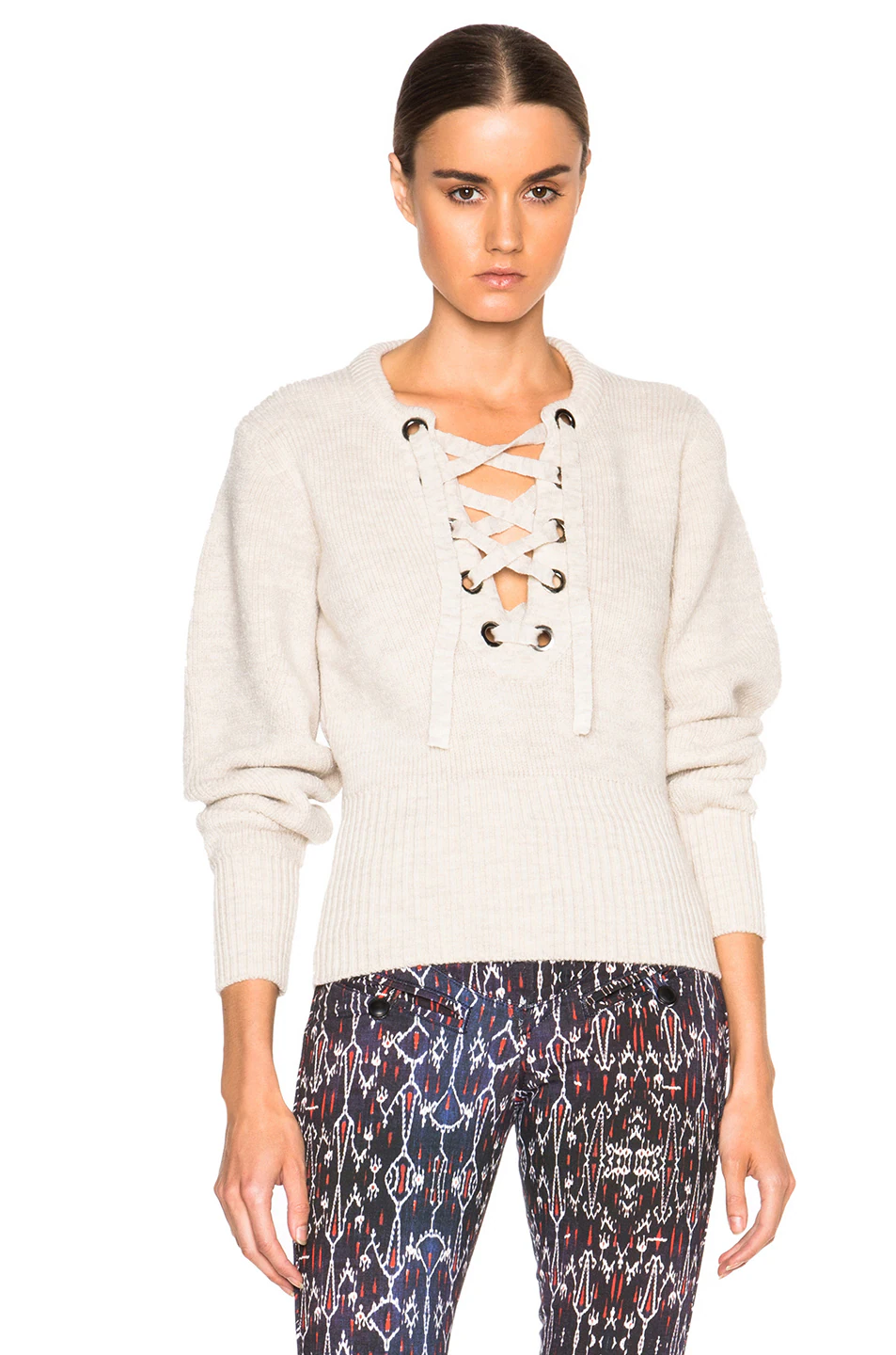 Charley Lace Up Sweater