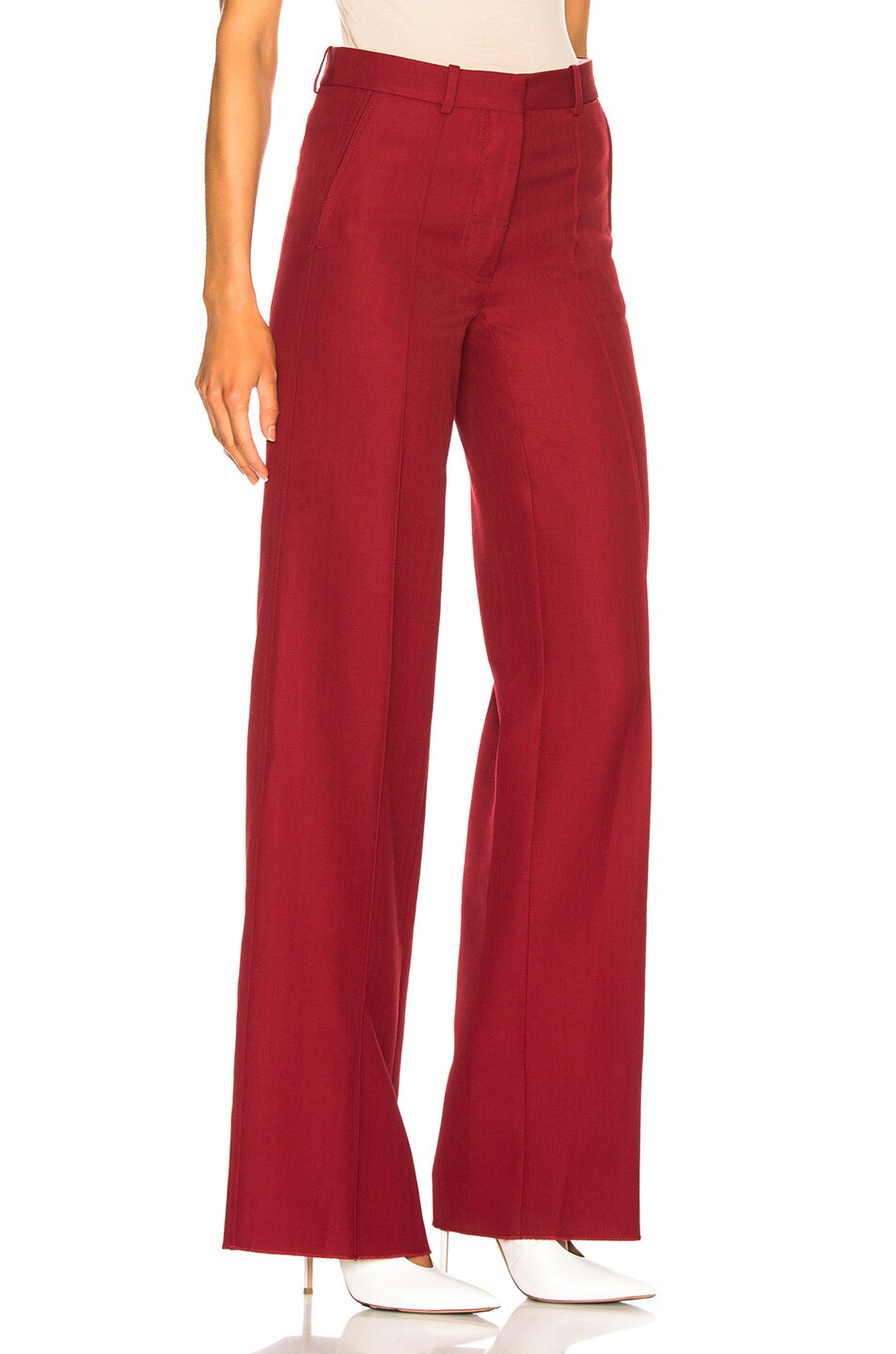 Wool Wide Leg Trousers