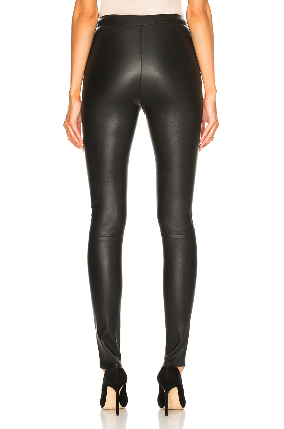 High Waisted Skinny Leather Pants