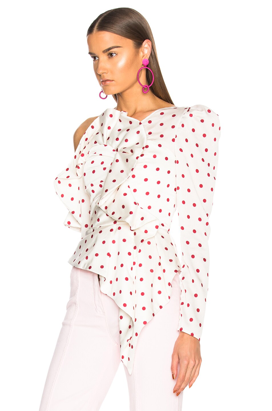 Polka Dot Frill Top