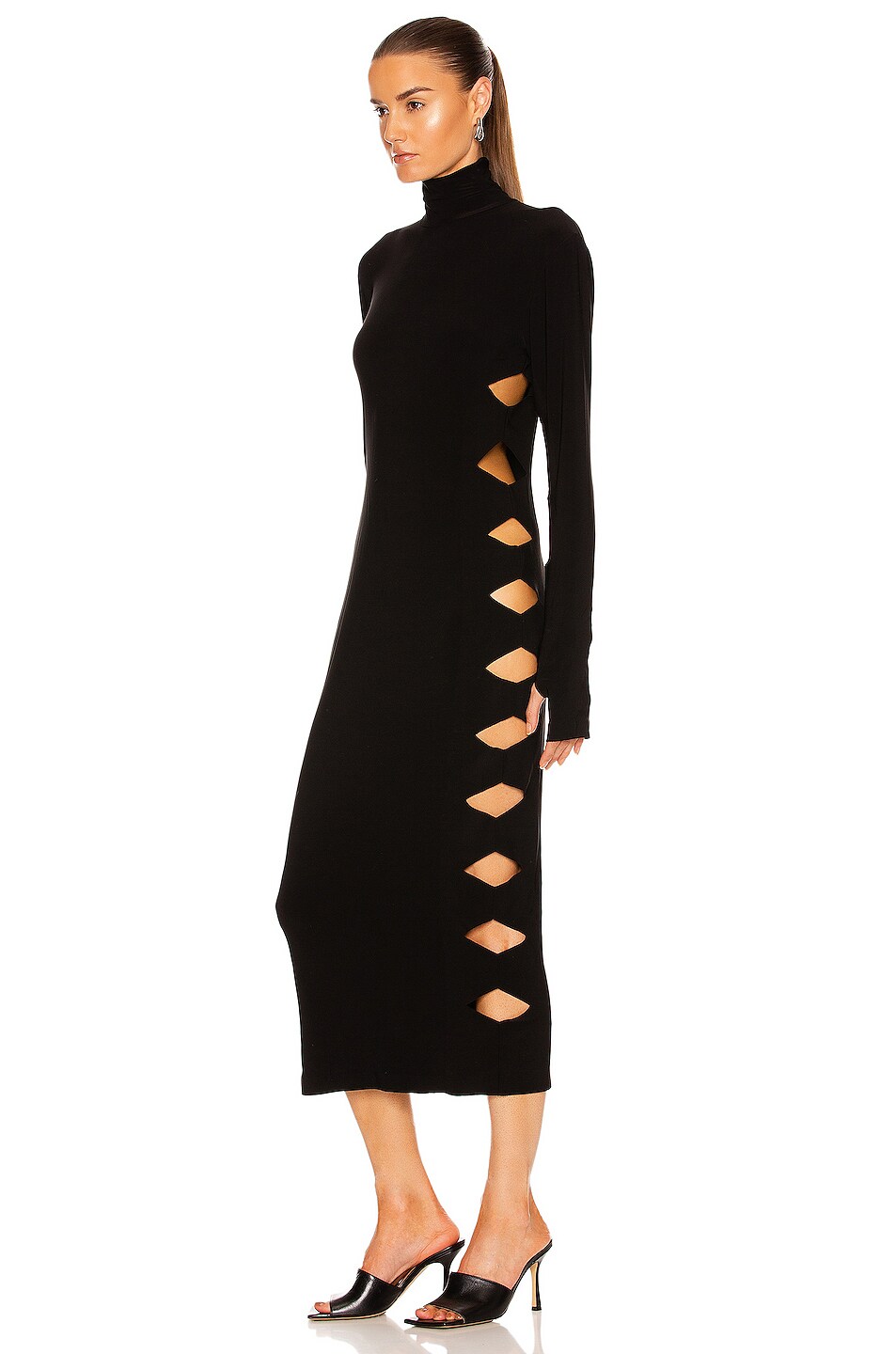 Long Sleeve Alligator Turtleneck Dress