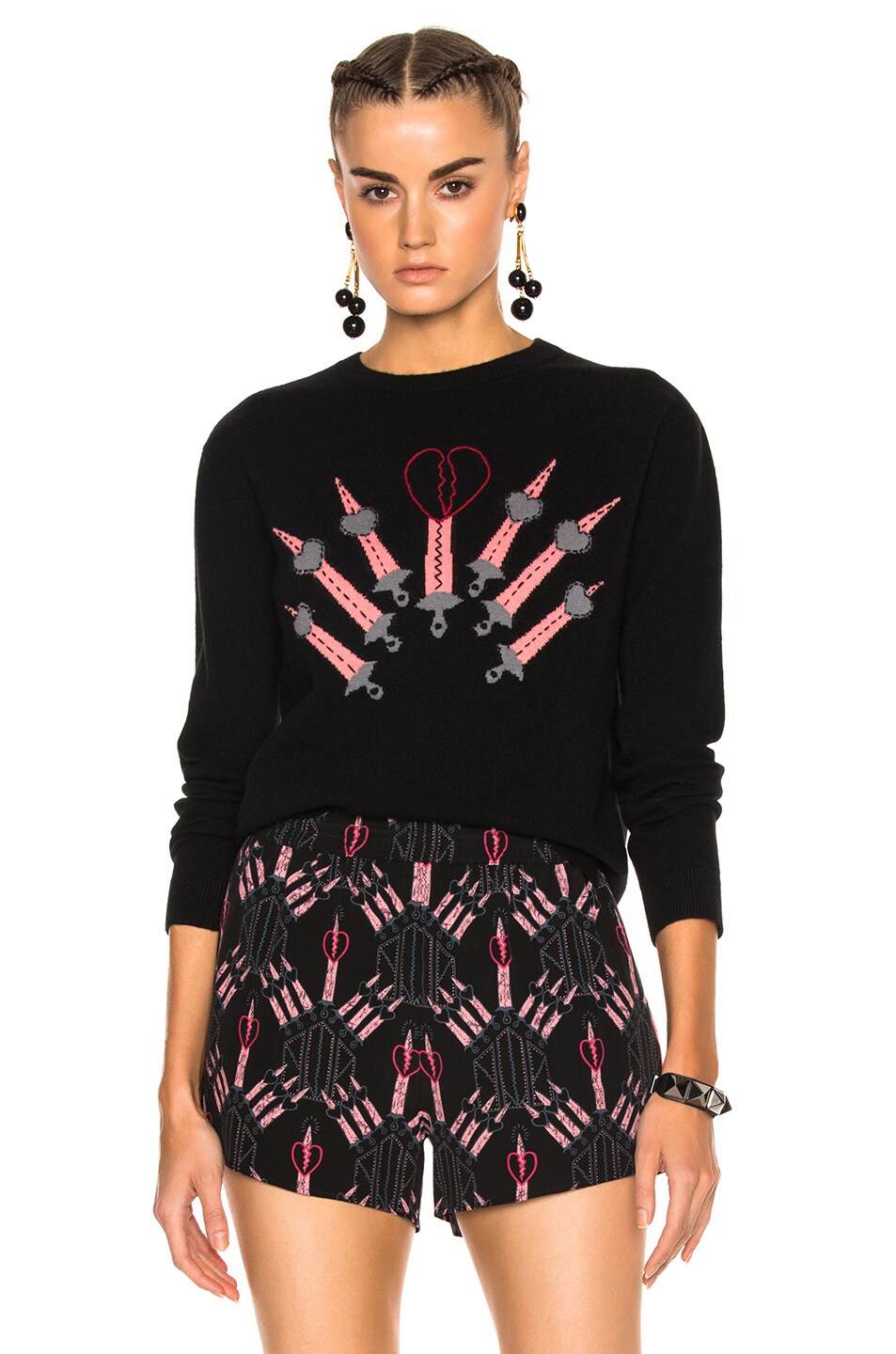 Heart Embroidered Sweater