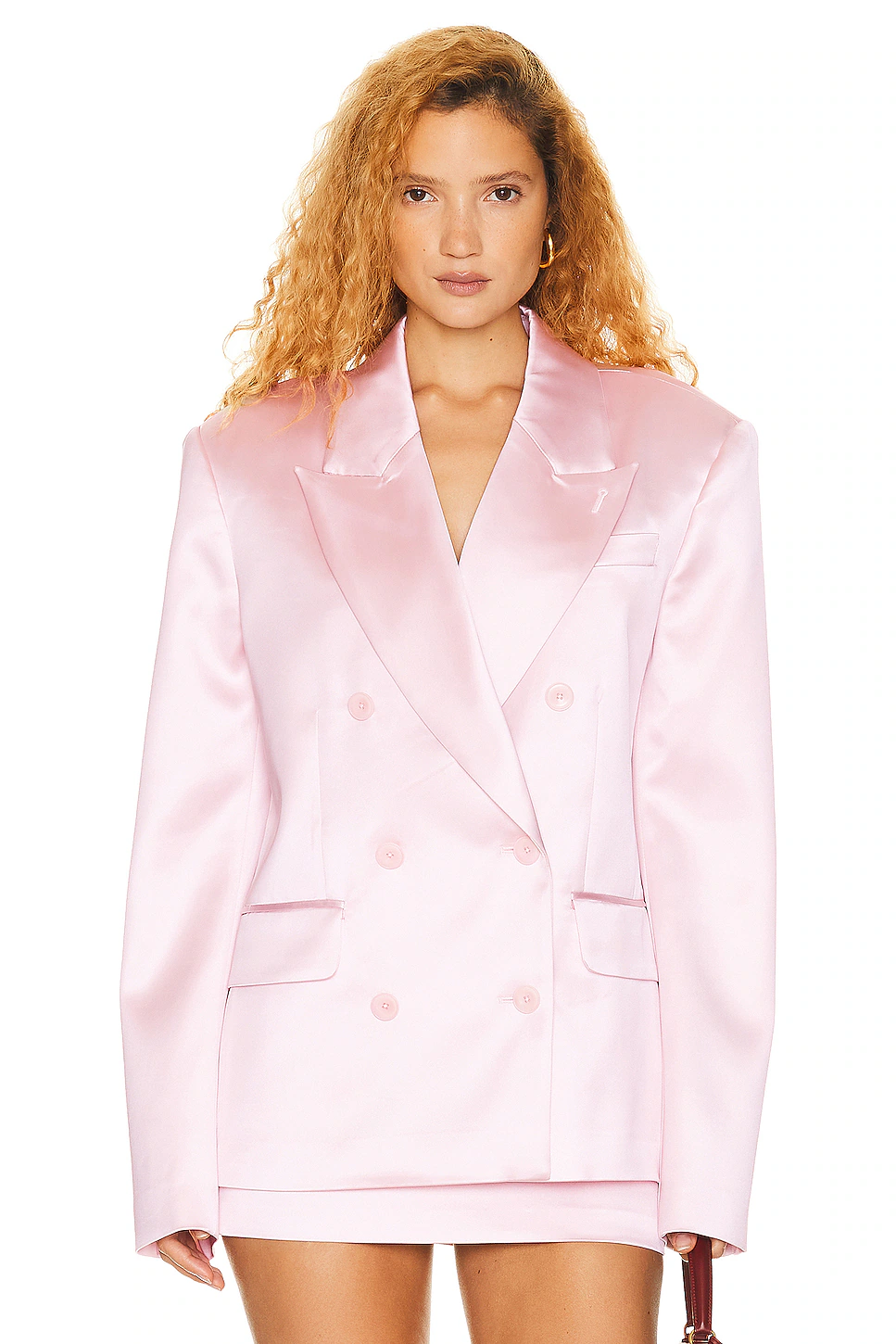 Heavy Satin Double Breasted Jacket