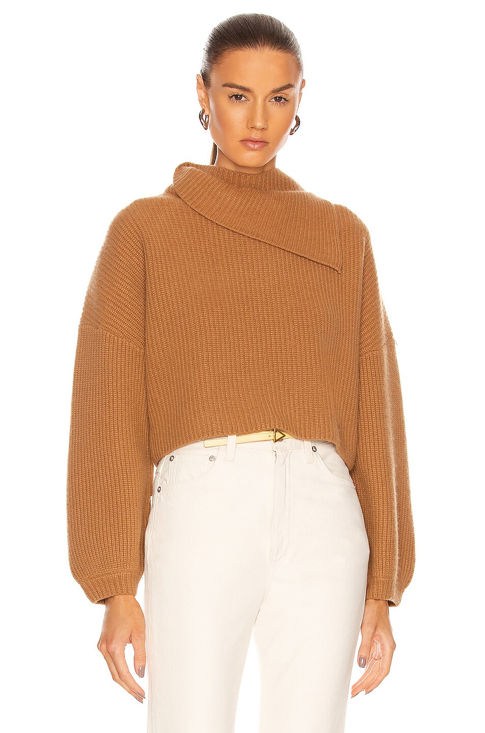 Cross Back Turtleneck Sweater