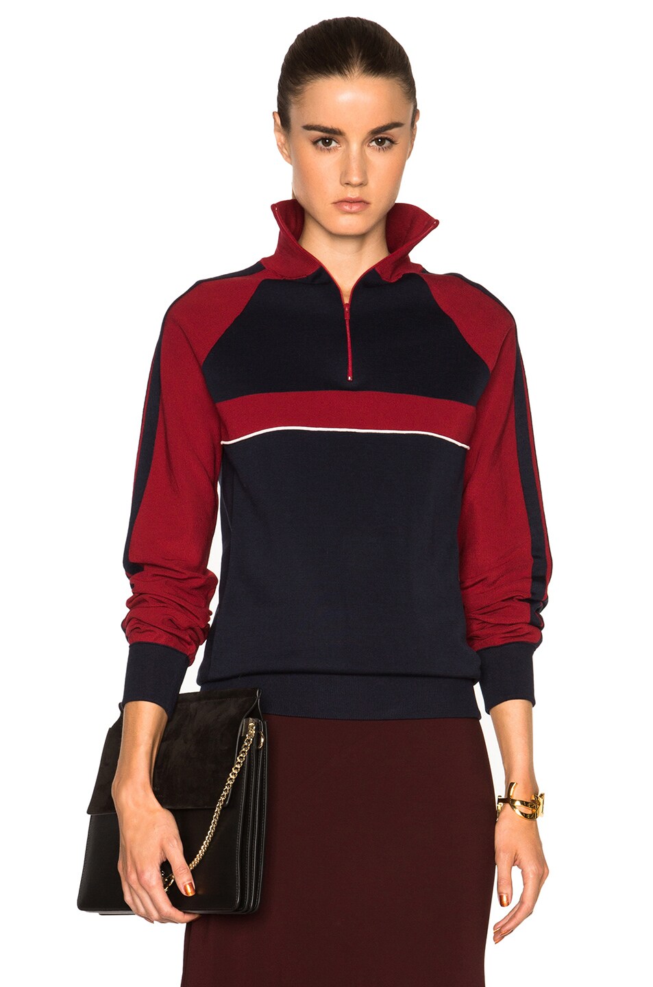 Sporty Silk Knit Track Jacket