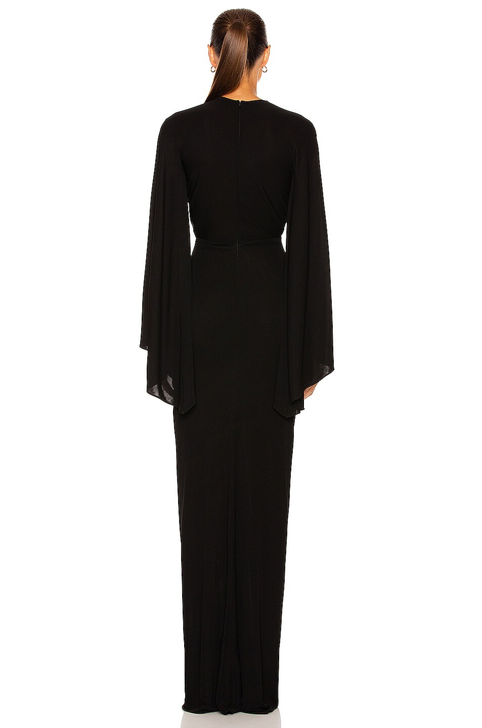 Long Sleeve Ruched Gown