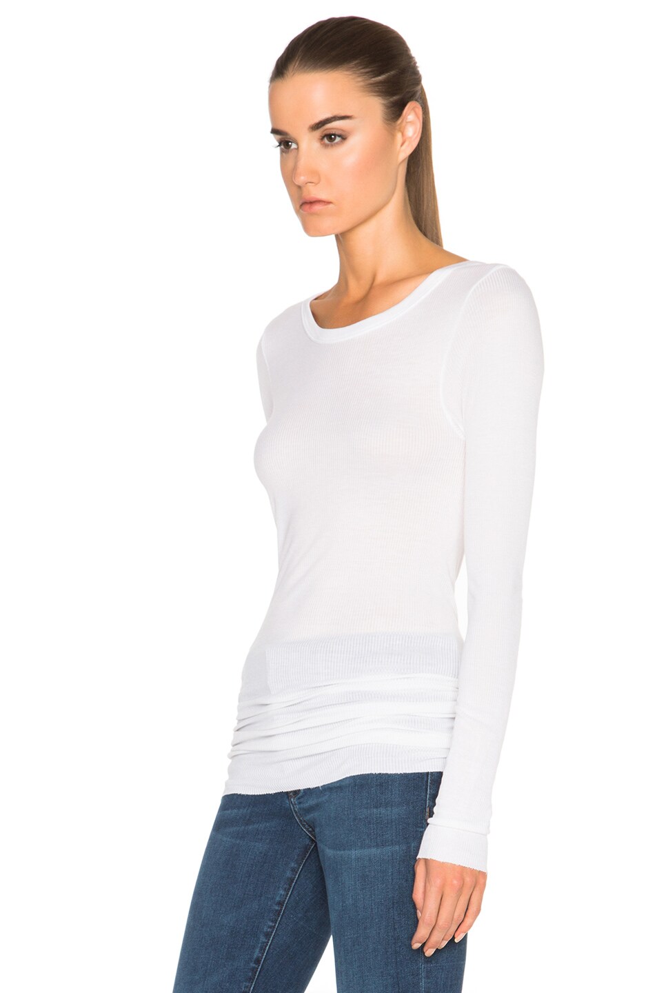 Rib Long Sleeve Crew Top