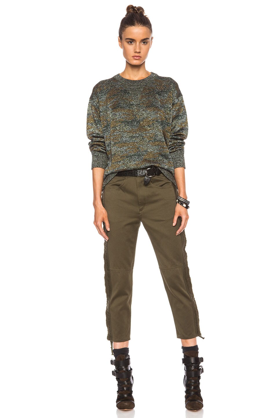 Wal Lurex Camo Viscose-Blend Sweatshirt